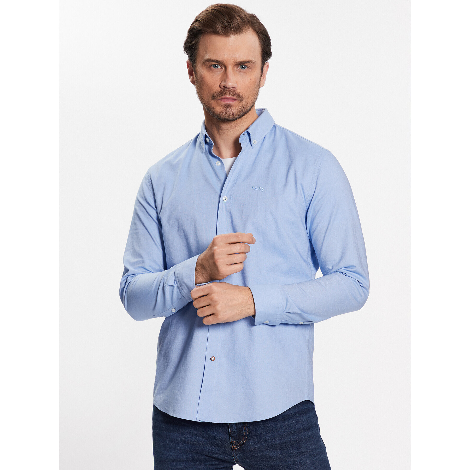 Boss Košeľa 50490412 Modrá Casual Fit - Pepit.sk