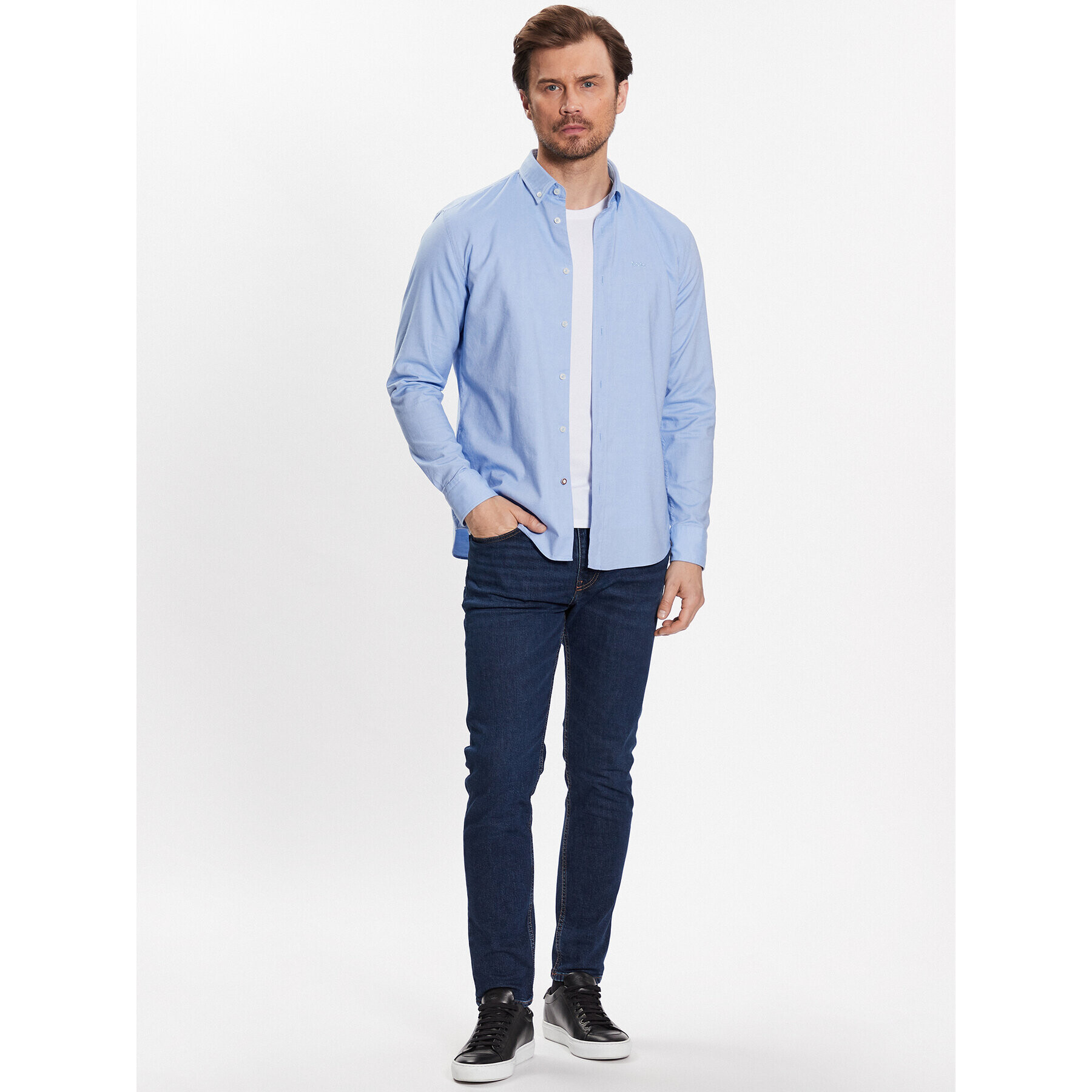 Boss Košeľa 50490412 Modrá Casual Fit - Pepit.sk