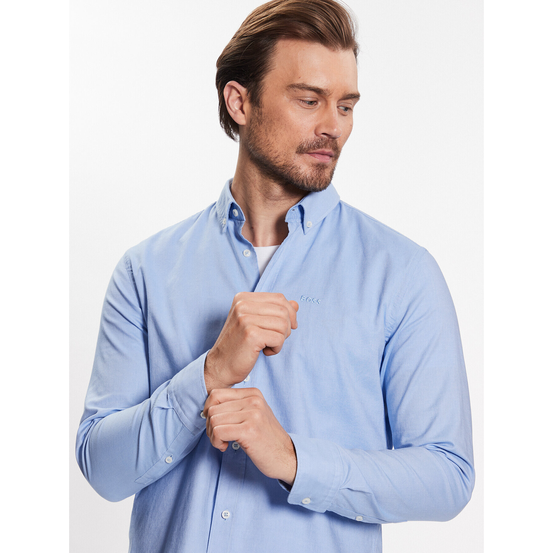 Boss Košeľa 50490412 Modrá Casual Fit - Pepit.sk