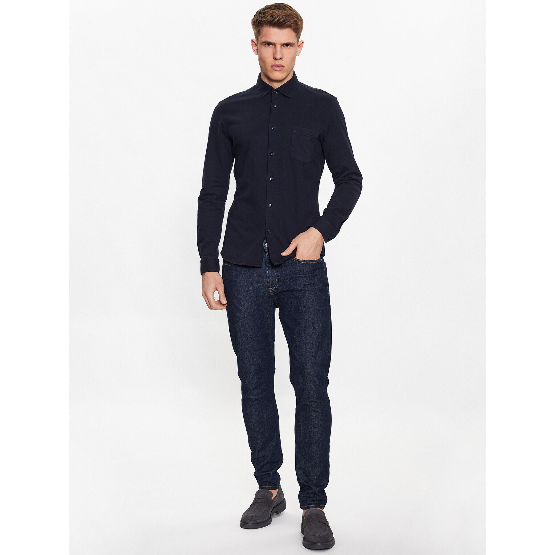 Boss Košeľa 50491112 Tmavomodrá Slim Fit - Pepit.sk