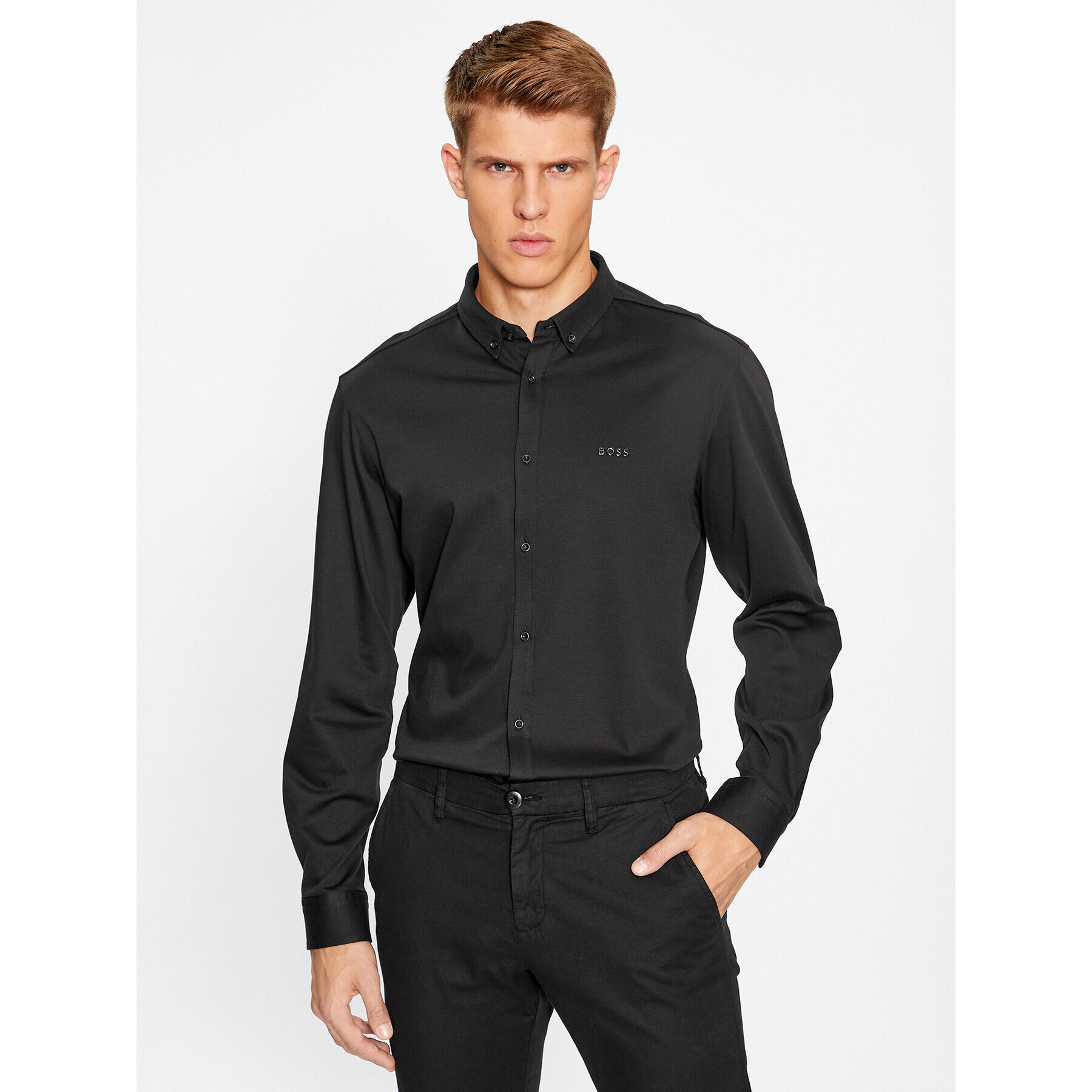 Boss Košeľa Biado_R 50497486 Čierna Slim Fit - Pepit.sk