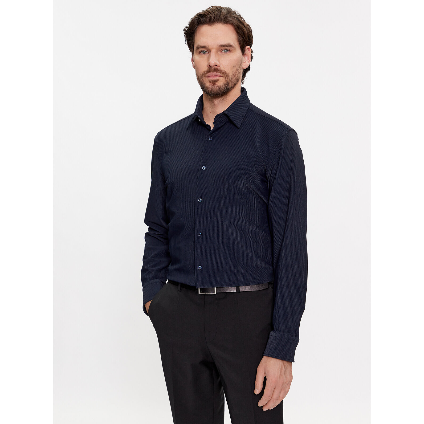 Boss Košeľa P-Hank-Kent-C1-222 50503111 Tmavomodrá Slim Fit - Pepit.sk