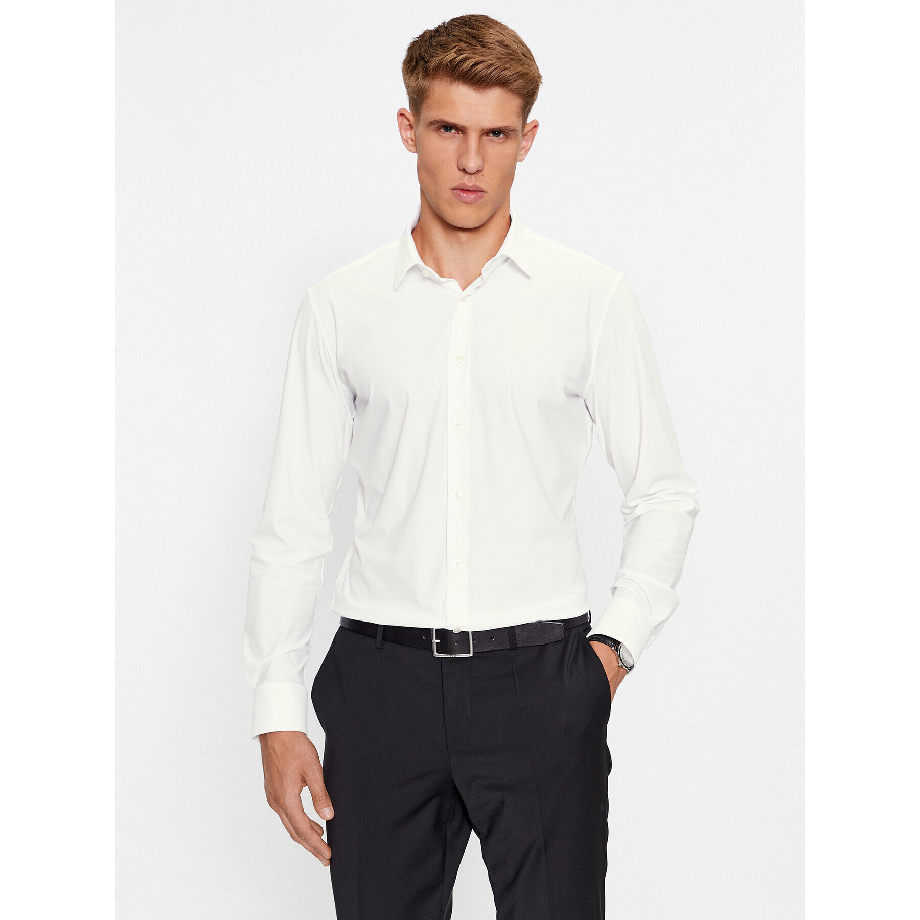 Boss Košeľa P-Hank-S-Kent-C1-222 50503554 Biela Slim Fit - Pepit.sk