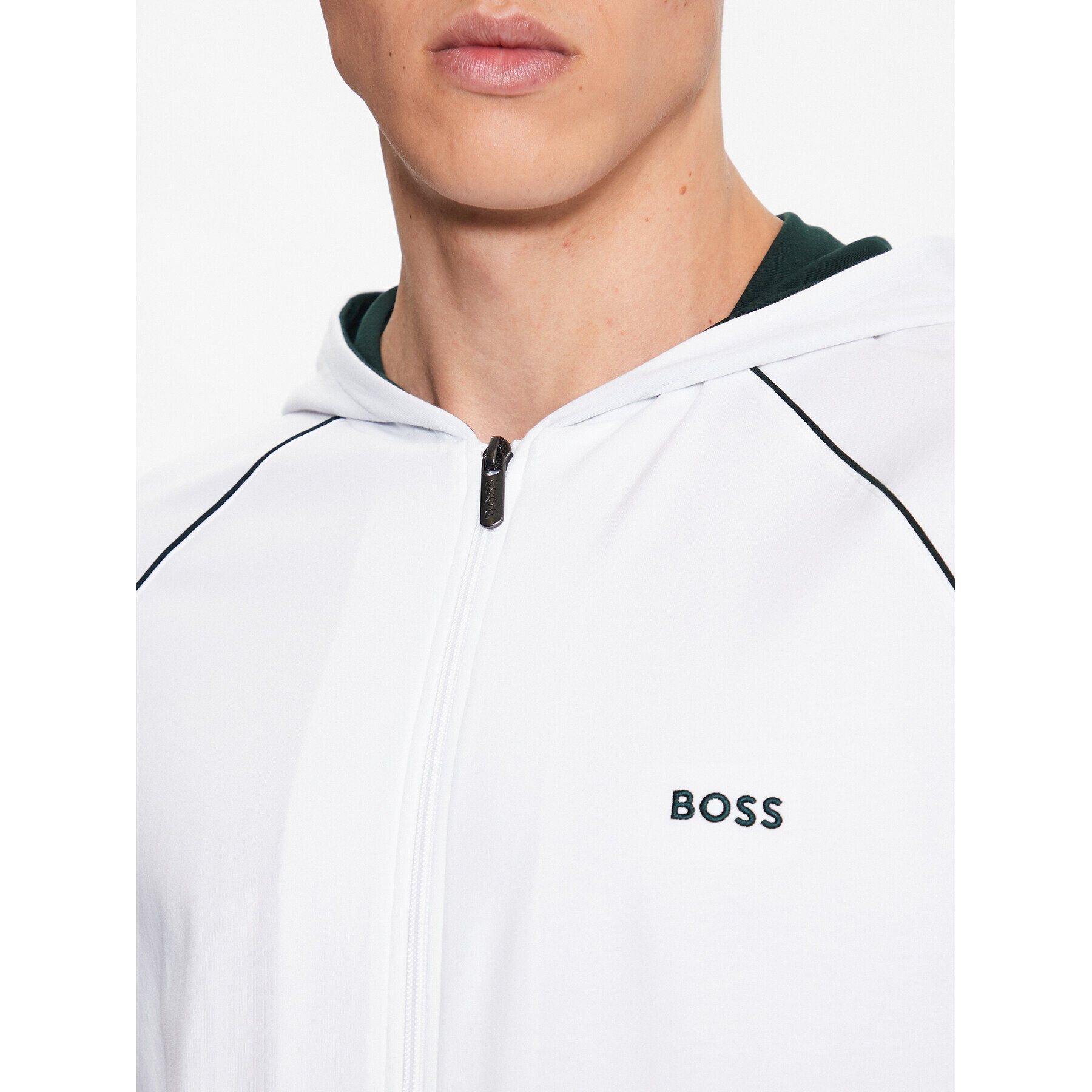 Boss Mikina 50469581 Biela Regular Fit - Pepit.sk