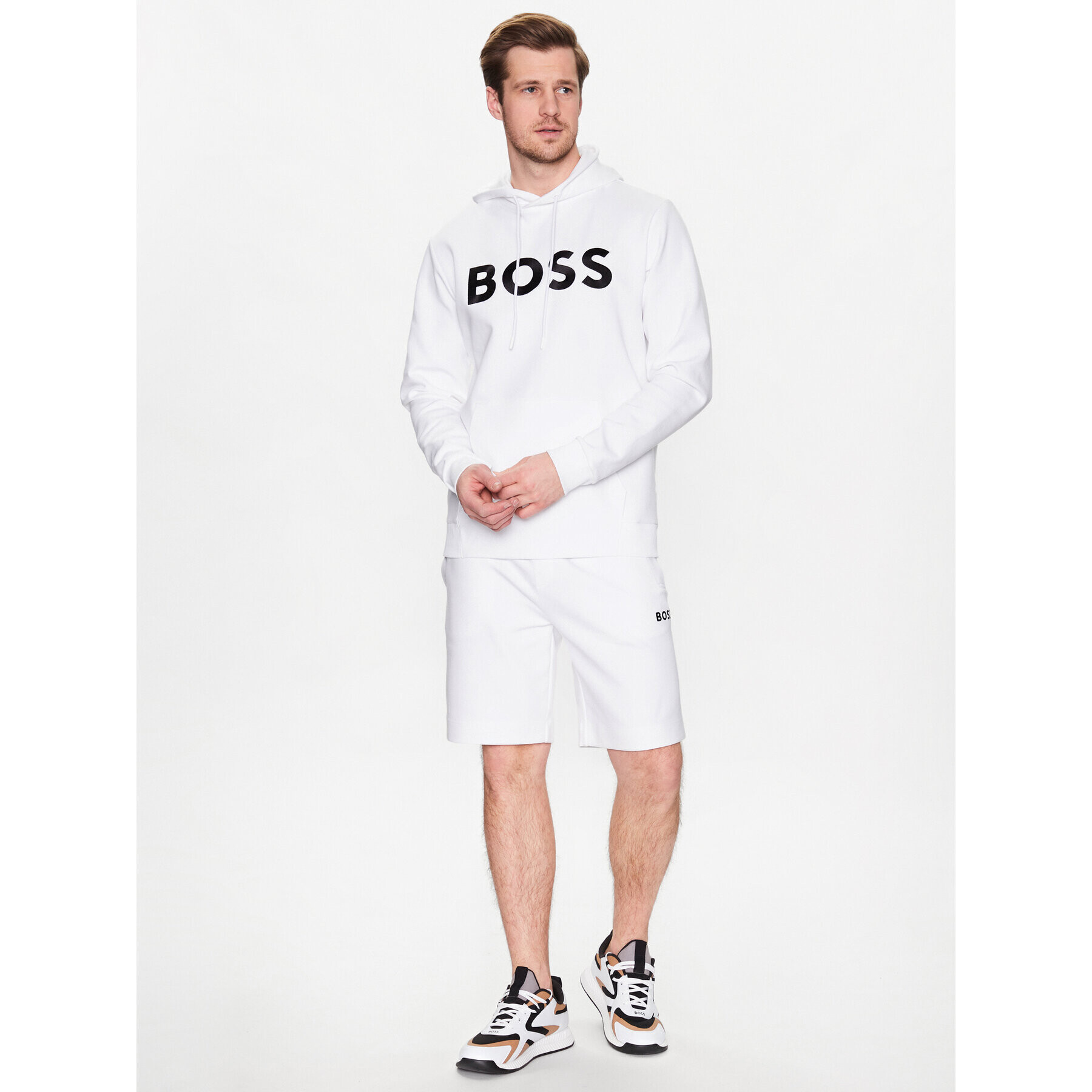 Boss Mikina 50482887 Biela Relaxed Fit - Pepit.sk