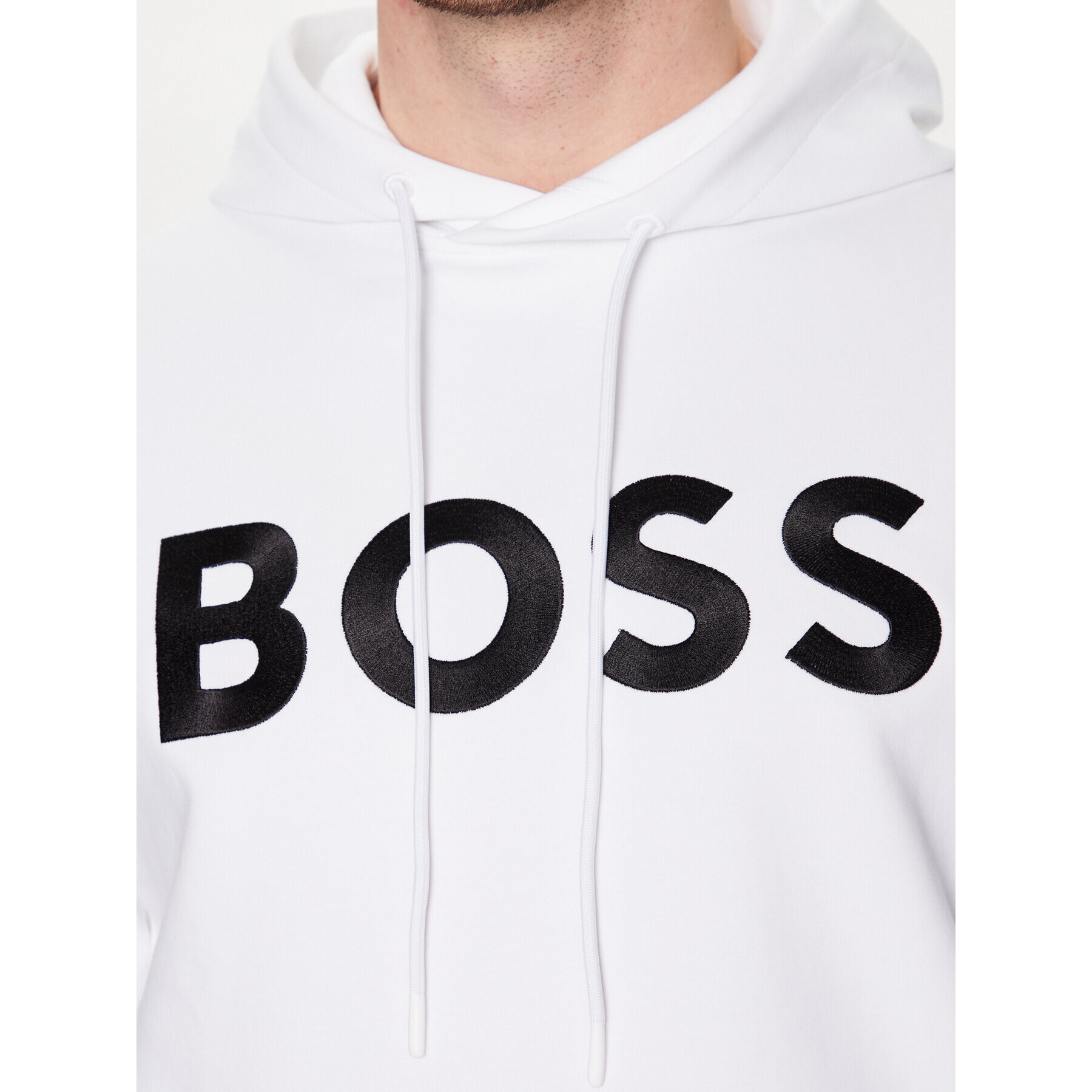 Boss Mikina 50482887 Biela Relaxed Fit - Pepit.sk