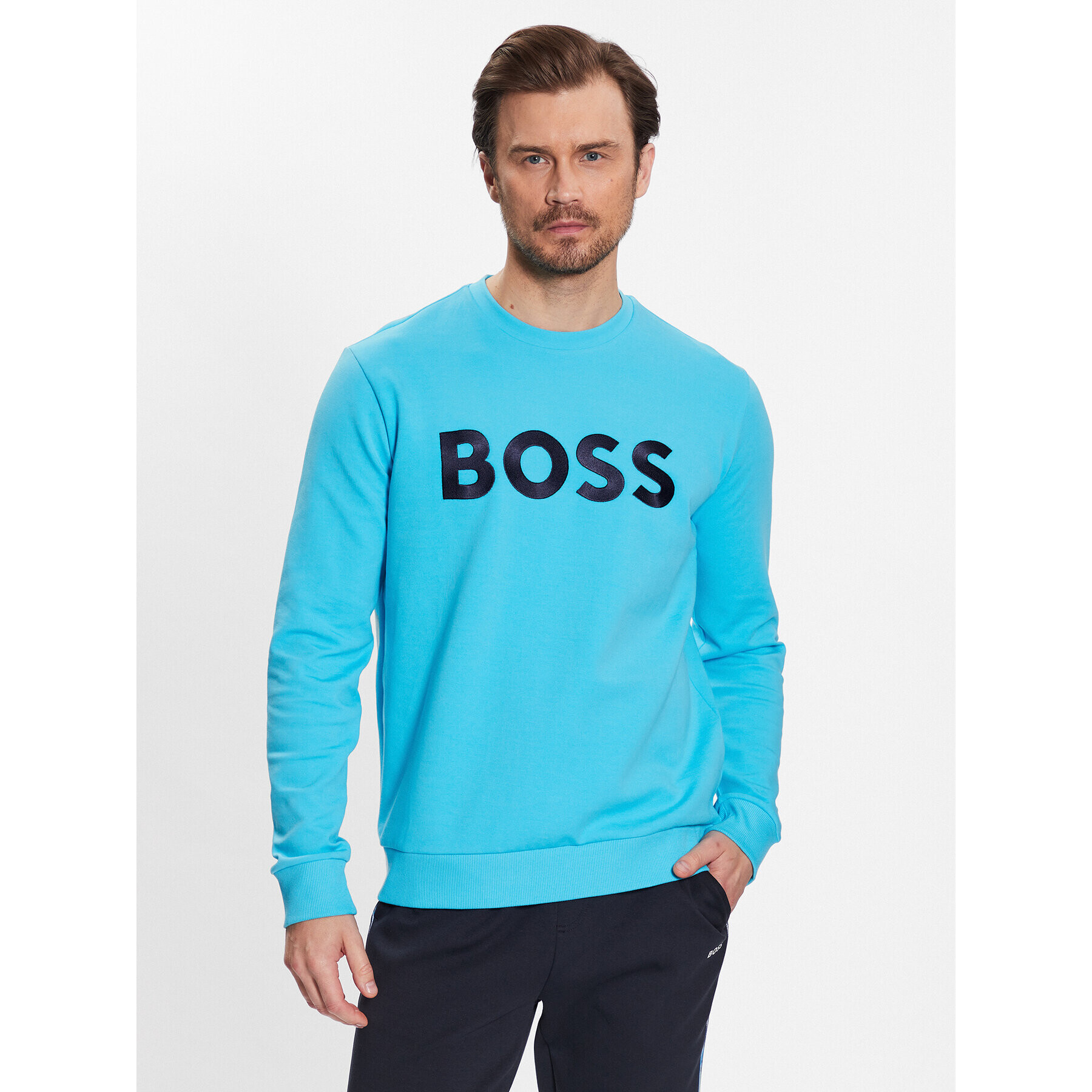 Boss Mikina 50482898 Modrá Relaxed Fit - Pepit.sk