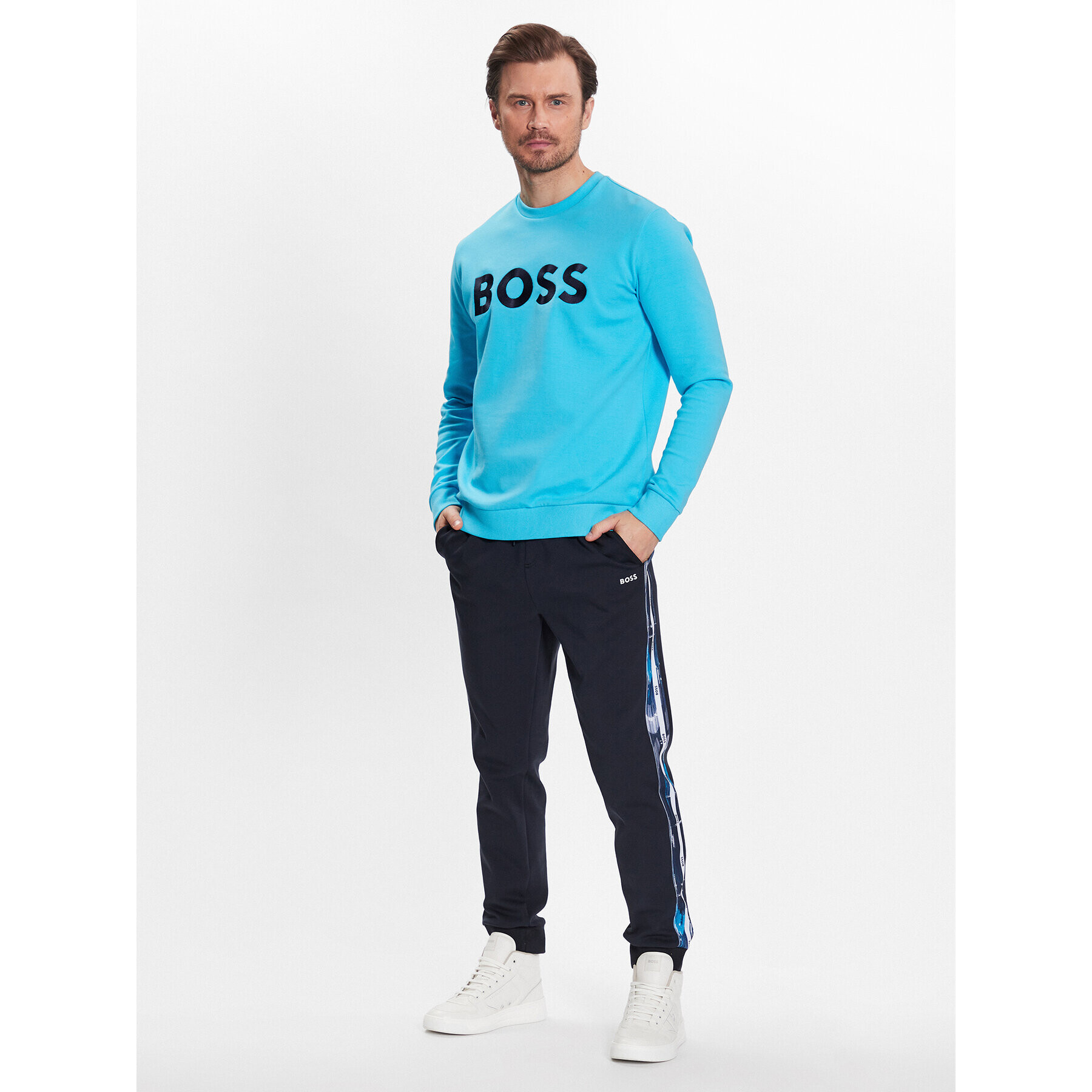 Boss Mikina 50482898 Modrá Relaxed Fit - Pepit.sk