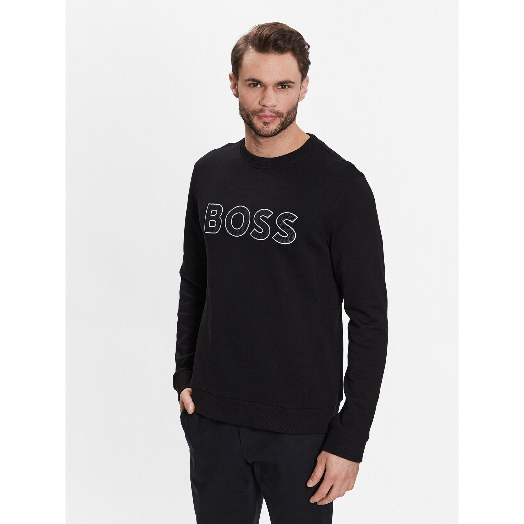 Boss Mikina 50483018 Čierna Regular Fit - Pepit.sk