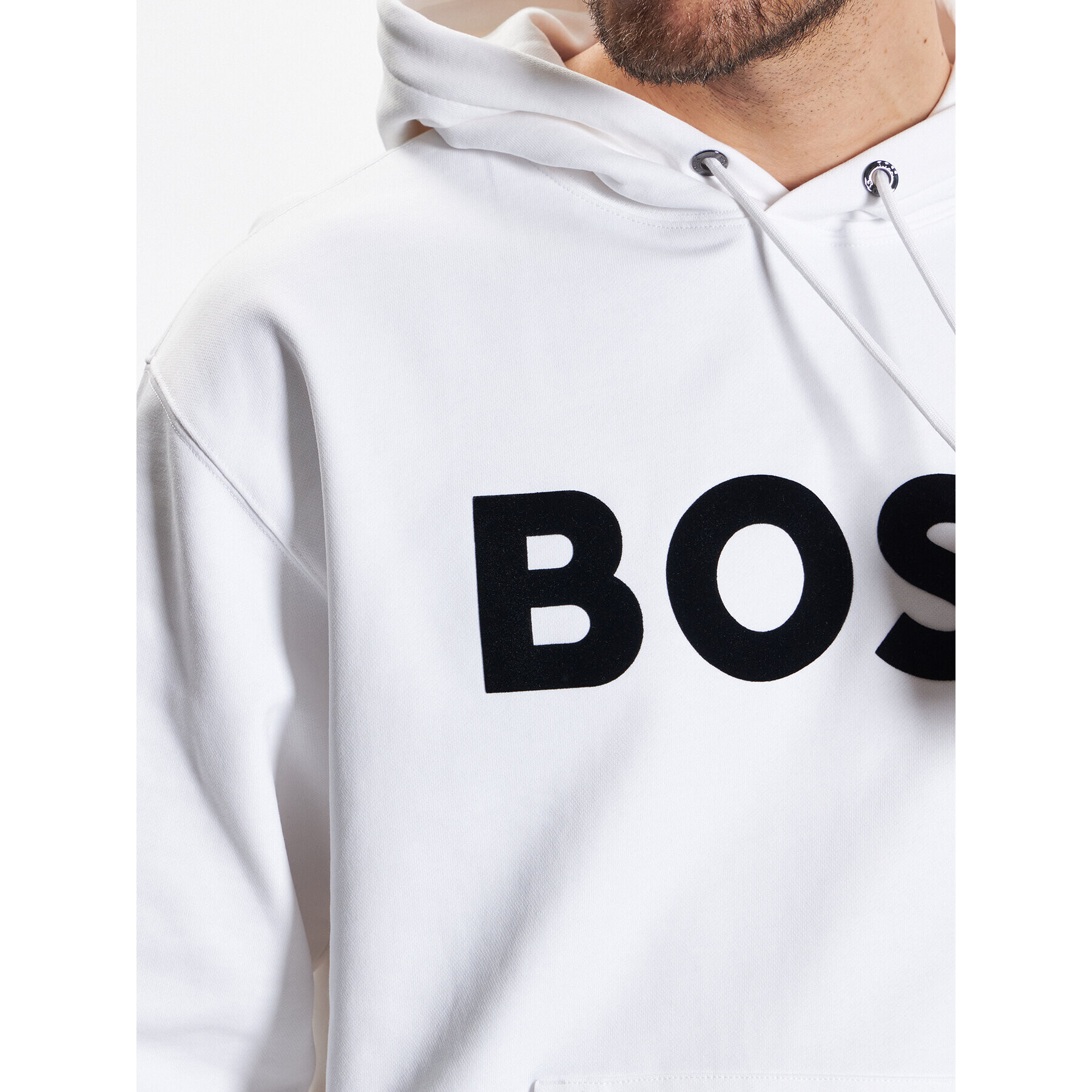 Boss Mikina 50485316 Biela Oversize - Pepit.sk