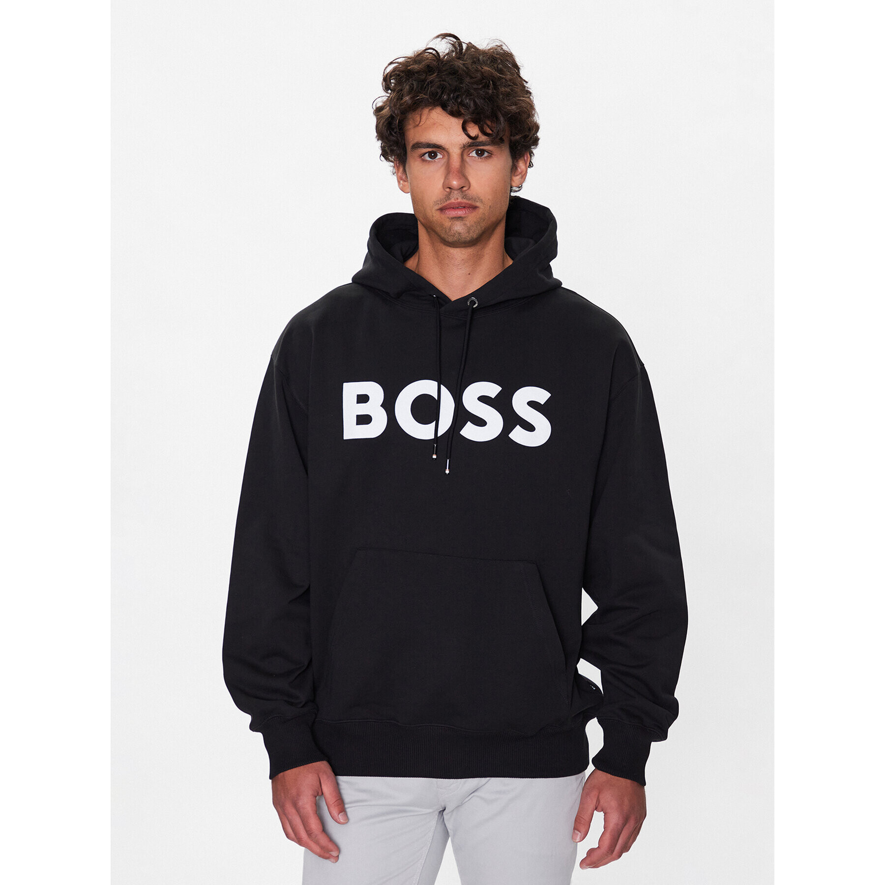 Boss Mikina 50485316 Čierna Oversize - Pepit.sk