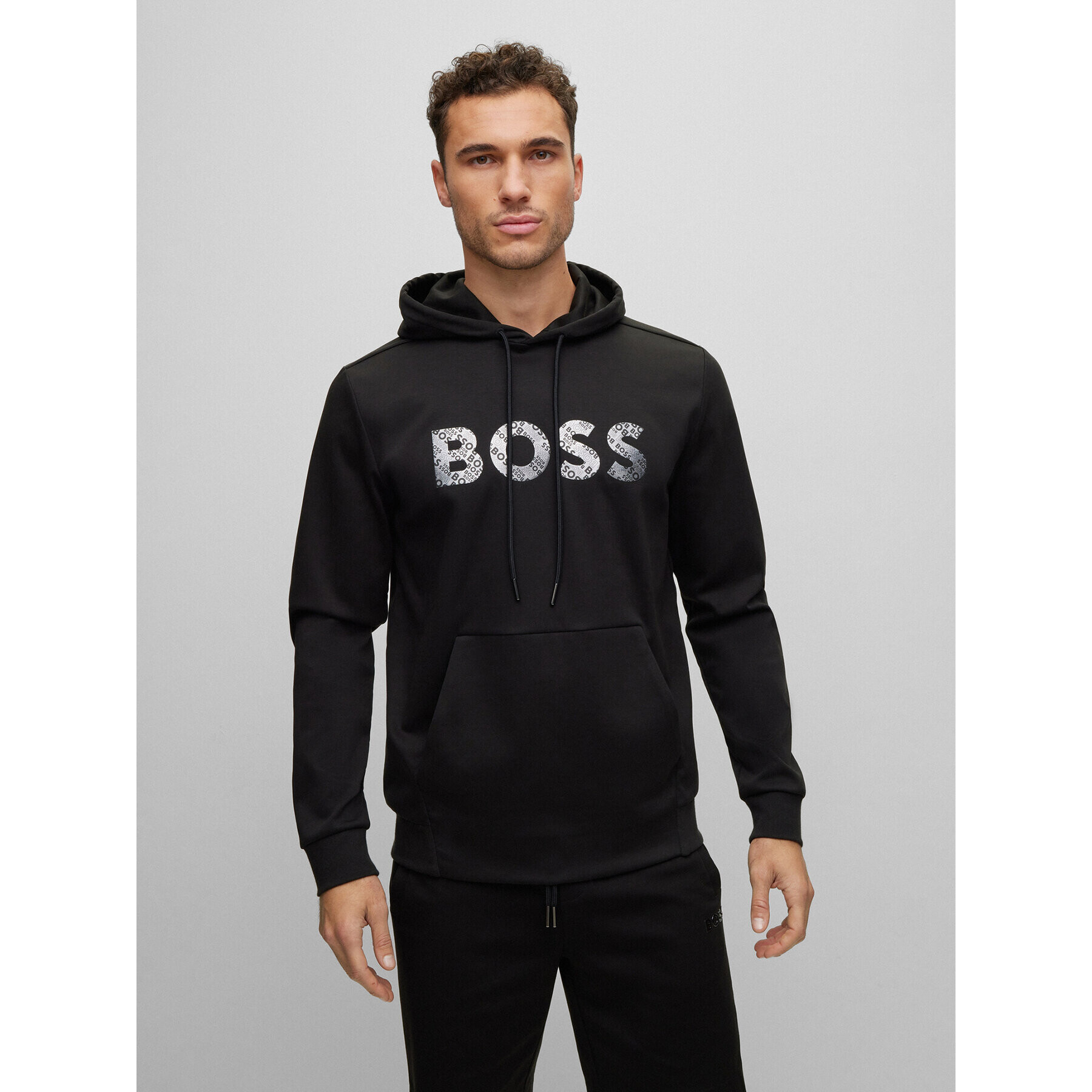 Boss Mikina Soody Mirror 50486853 Čierna Regular Fit - Pepit.sk