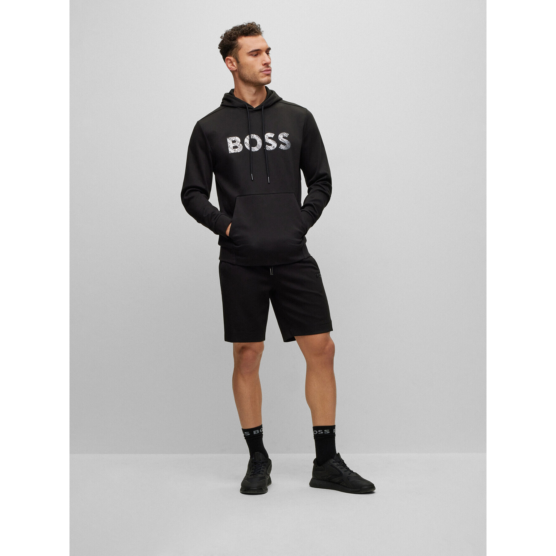 Boss Mikina Soody Mirror 50486853 Čierna Regular Fit - Pepit.sk