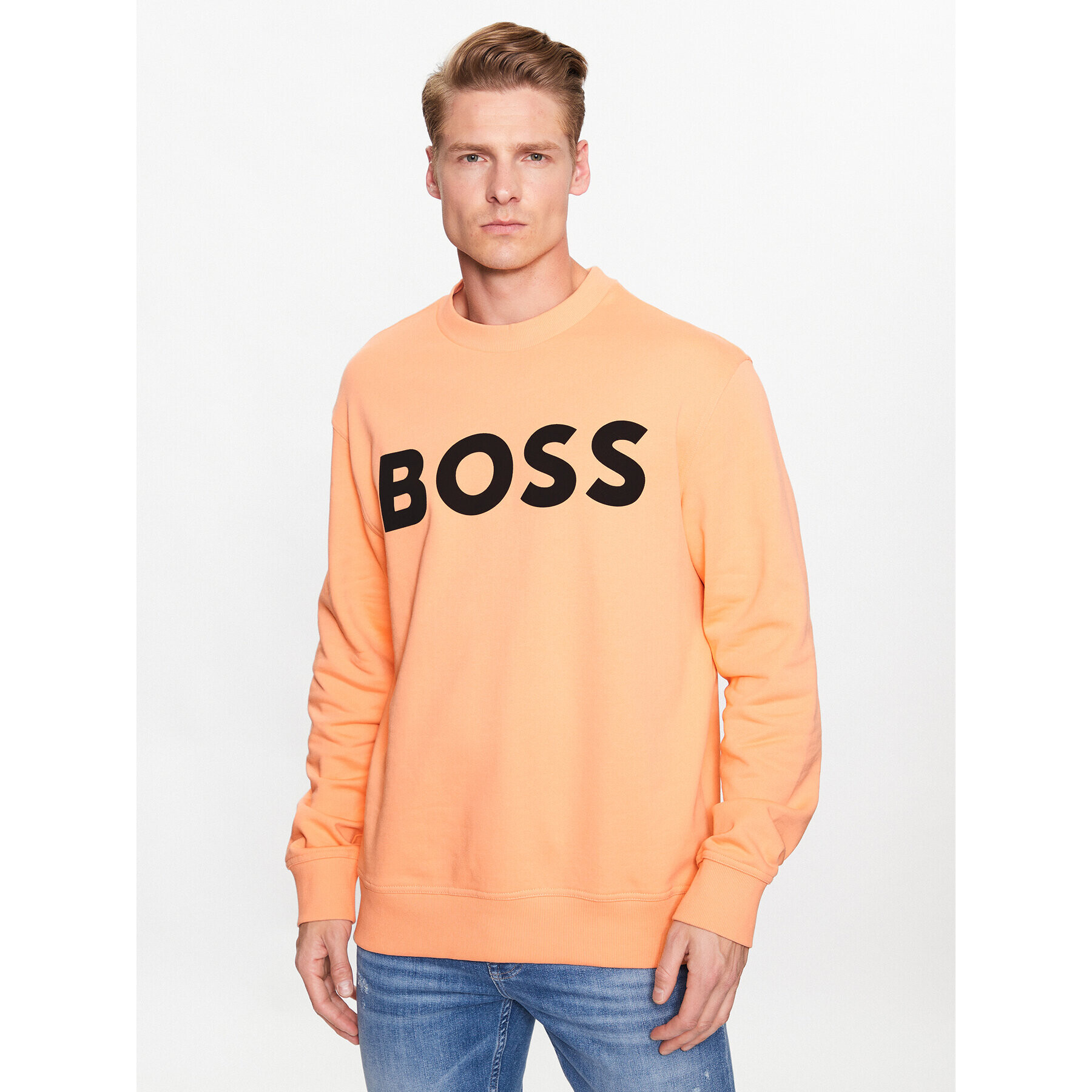 Boss Mikina 50487133 Oranžová Relaxed Fit - Pepit.sk