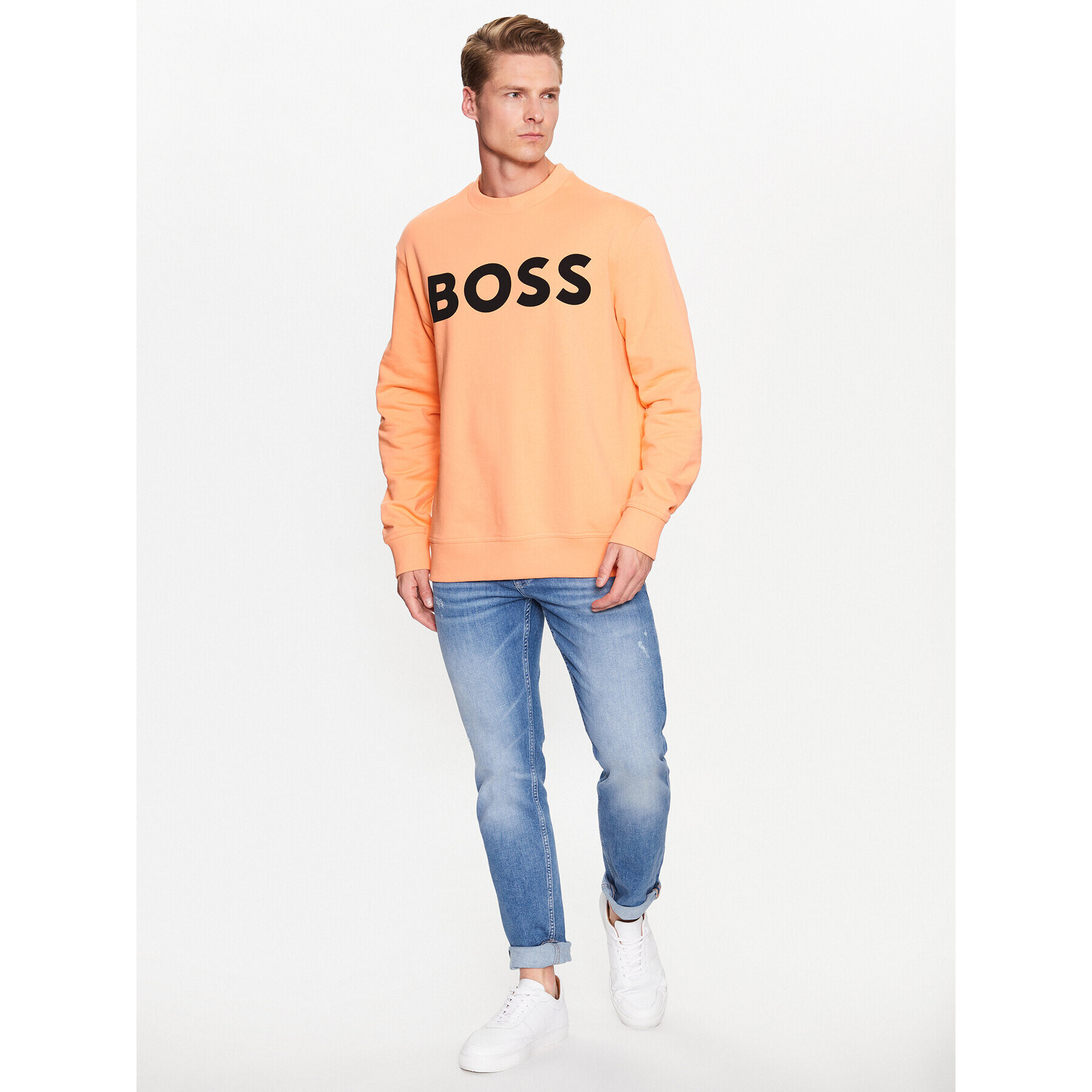 Boss Mikina 50487133 Oranžová Relaxed Fit - Pepit.sk