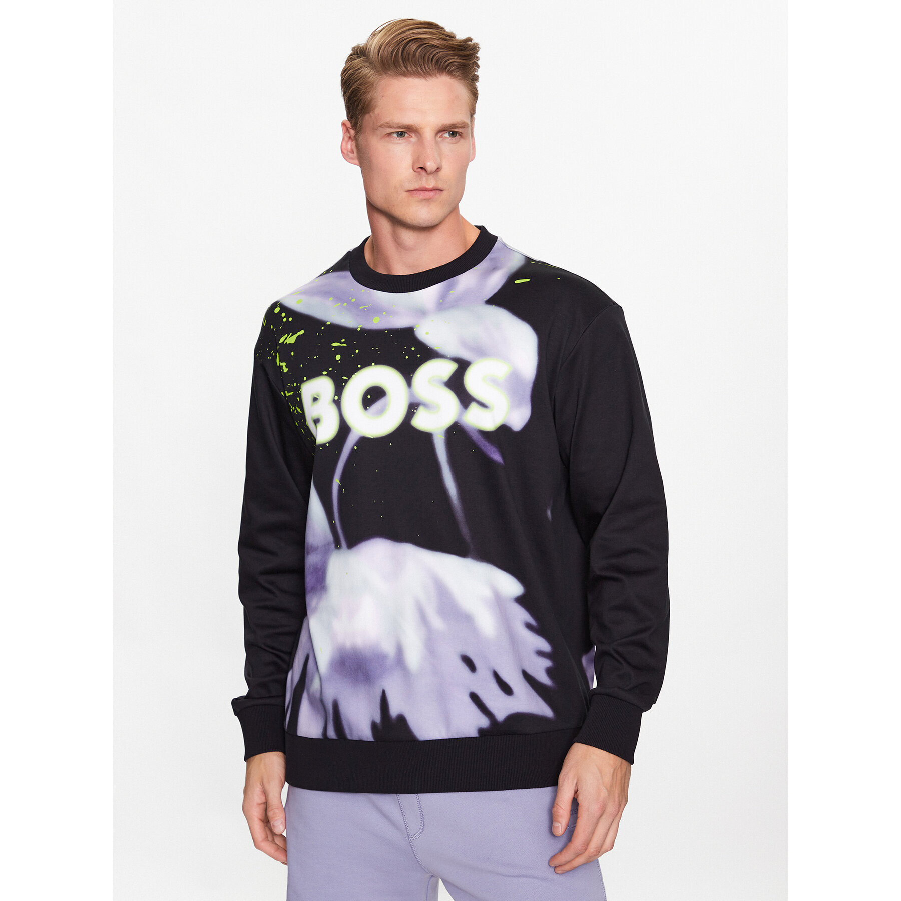 Boss Mikina 50488803 Čierna Relaxed Fit - Pepit.sk