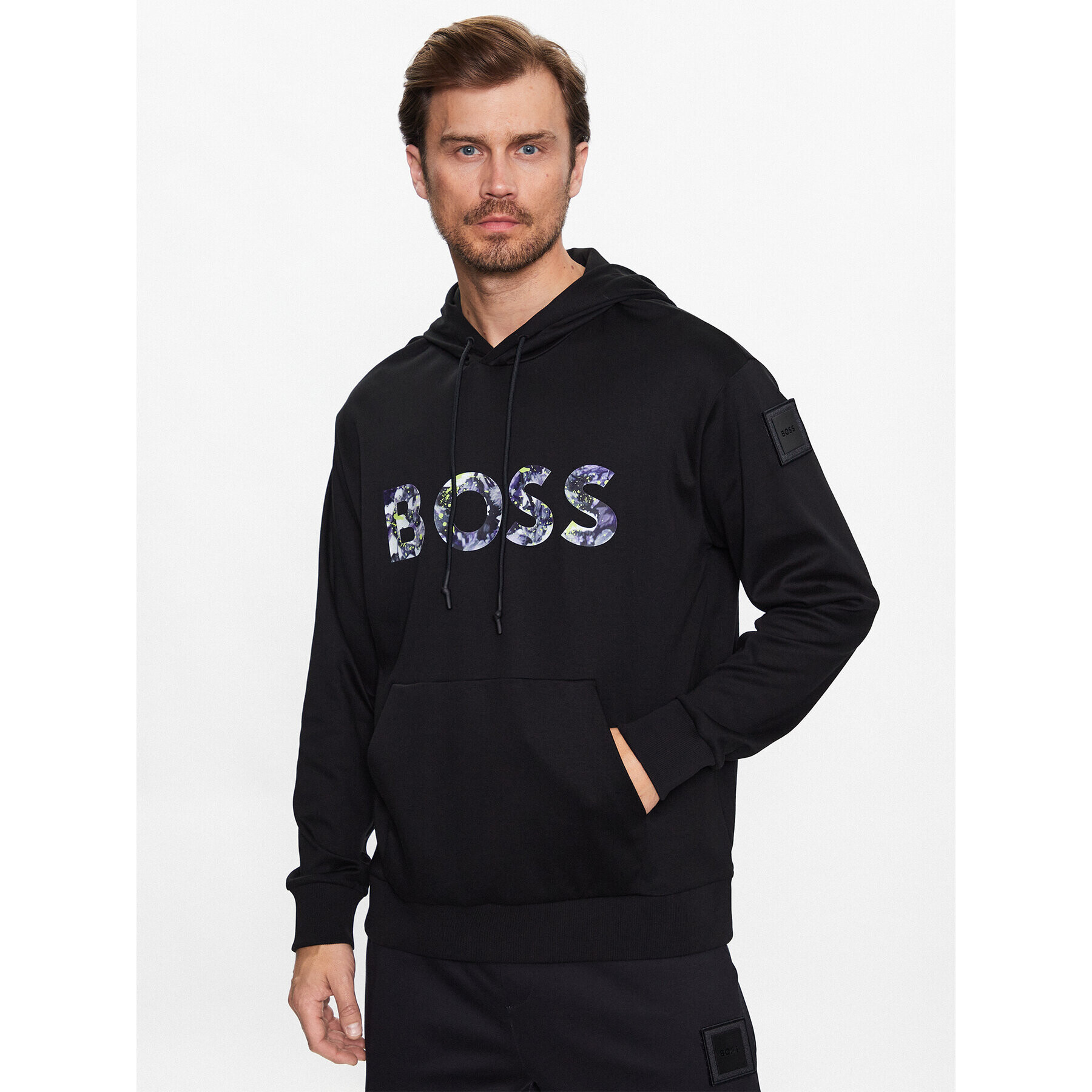 Boss Mikina 50489152 Čierna Relaxed Fit - Pepit.sk