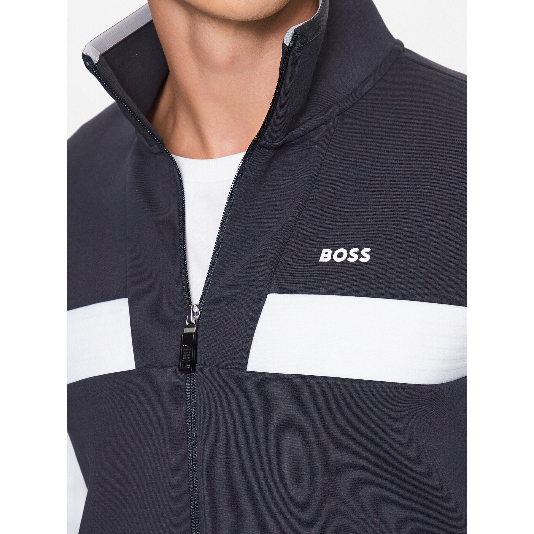 Boss Mikina 50493470 Tmavomodrá Regular Fit - Pepit.sk