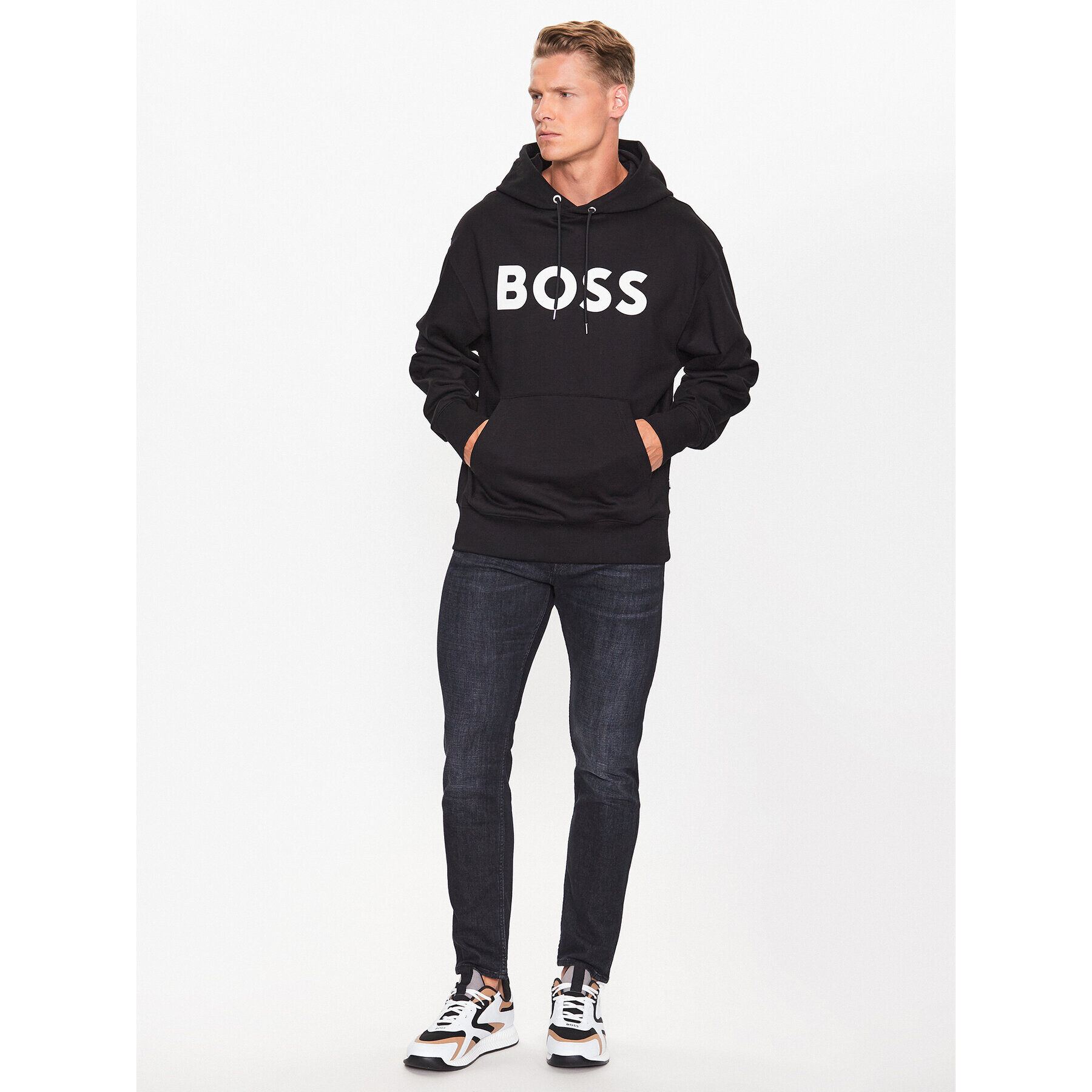 Boss Mikina 50496661 Čierna Oversize - Pepit.sk