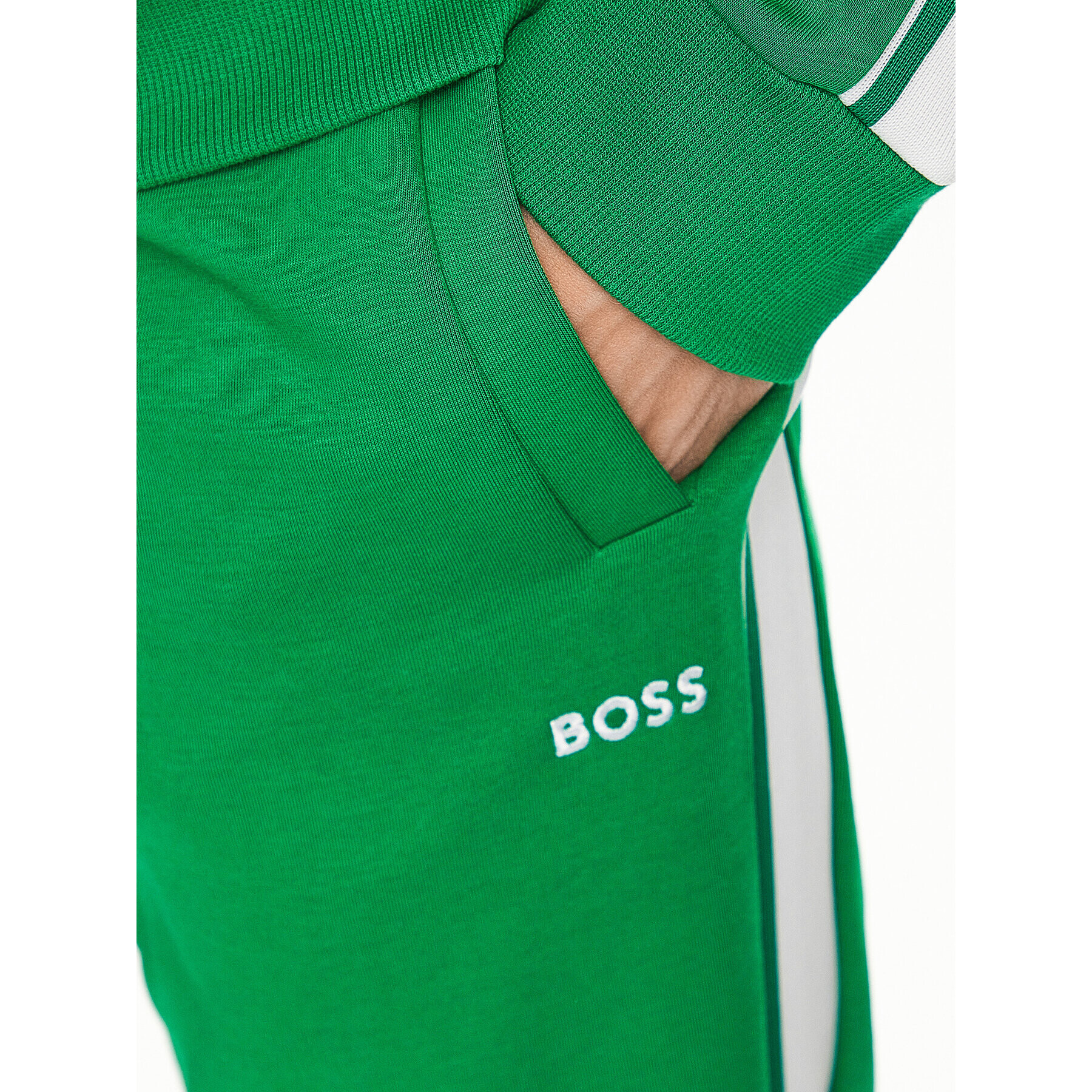 Boss Mikina 50497185 Zelená Regular Fit - Pepit.sk