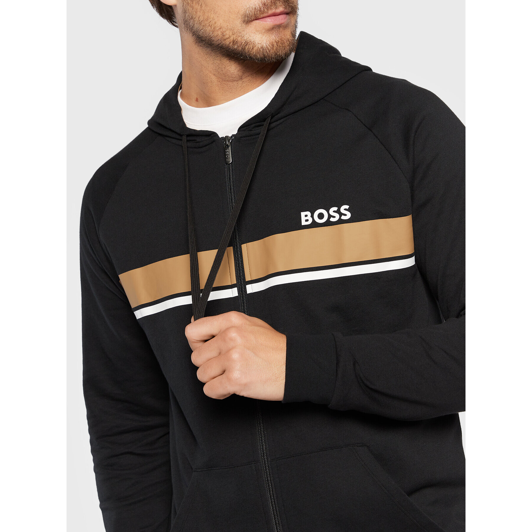 Boss Mikina Authentic 50480549 Čierna Regular Fit - Pepit.sk