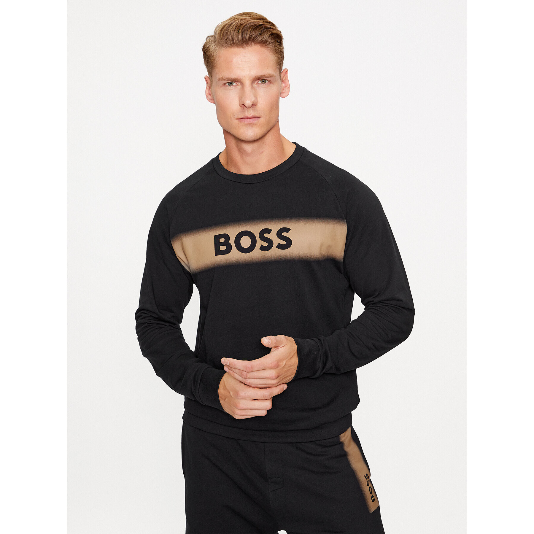 Boss Mikina Authentic 50503060 Čierna Regular Fit - Pepit.sk