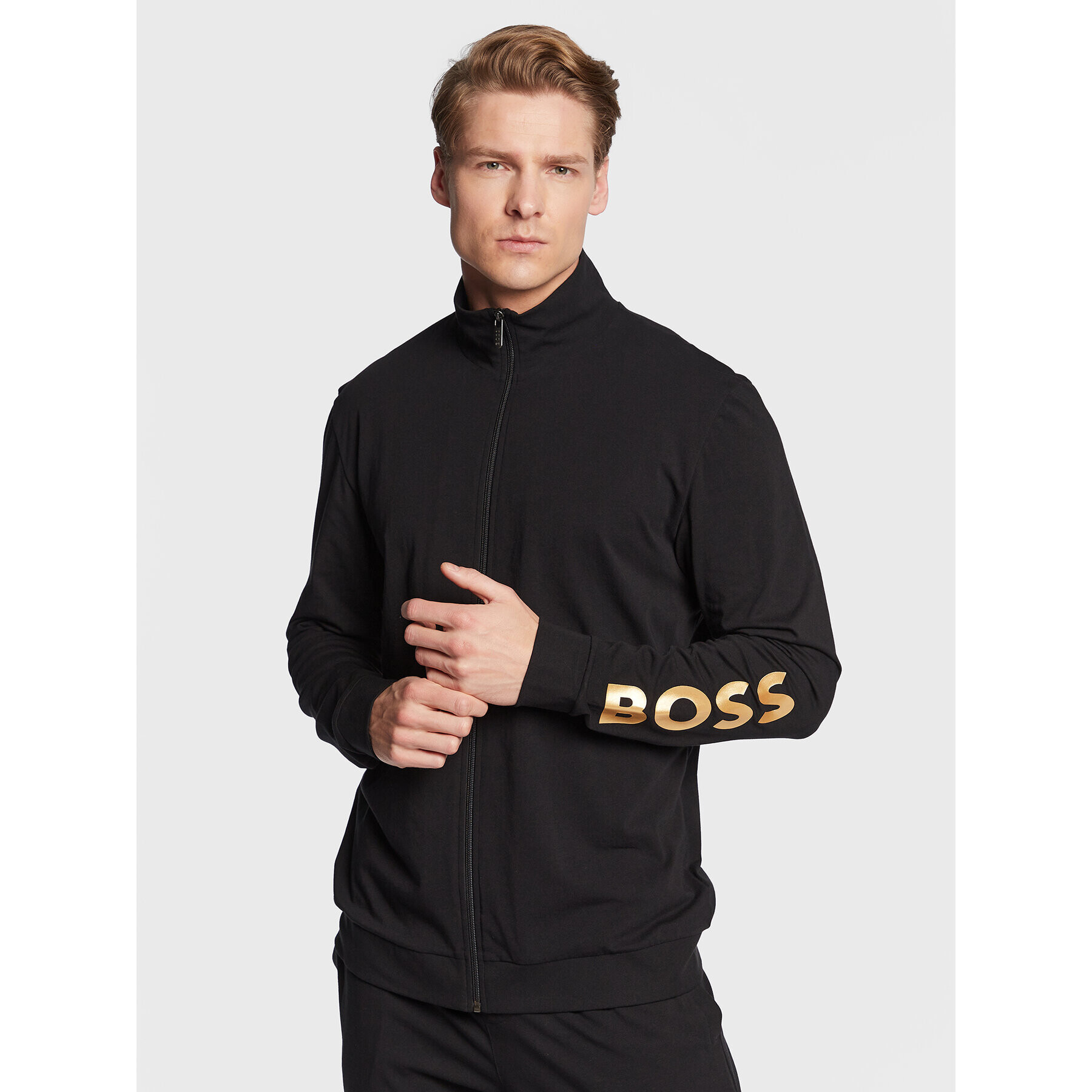 Boss Mikina Gold 50488111 Čierna Regular Fit - Pepit.sk