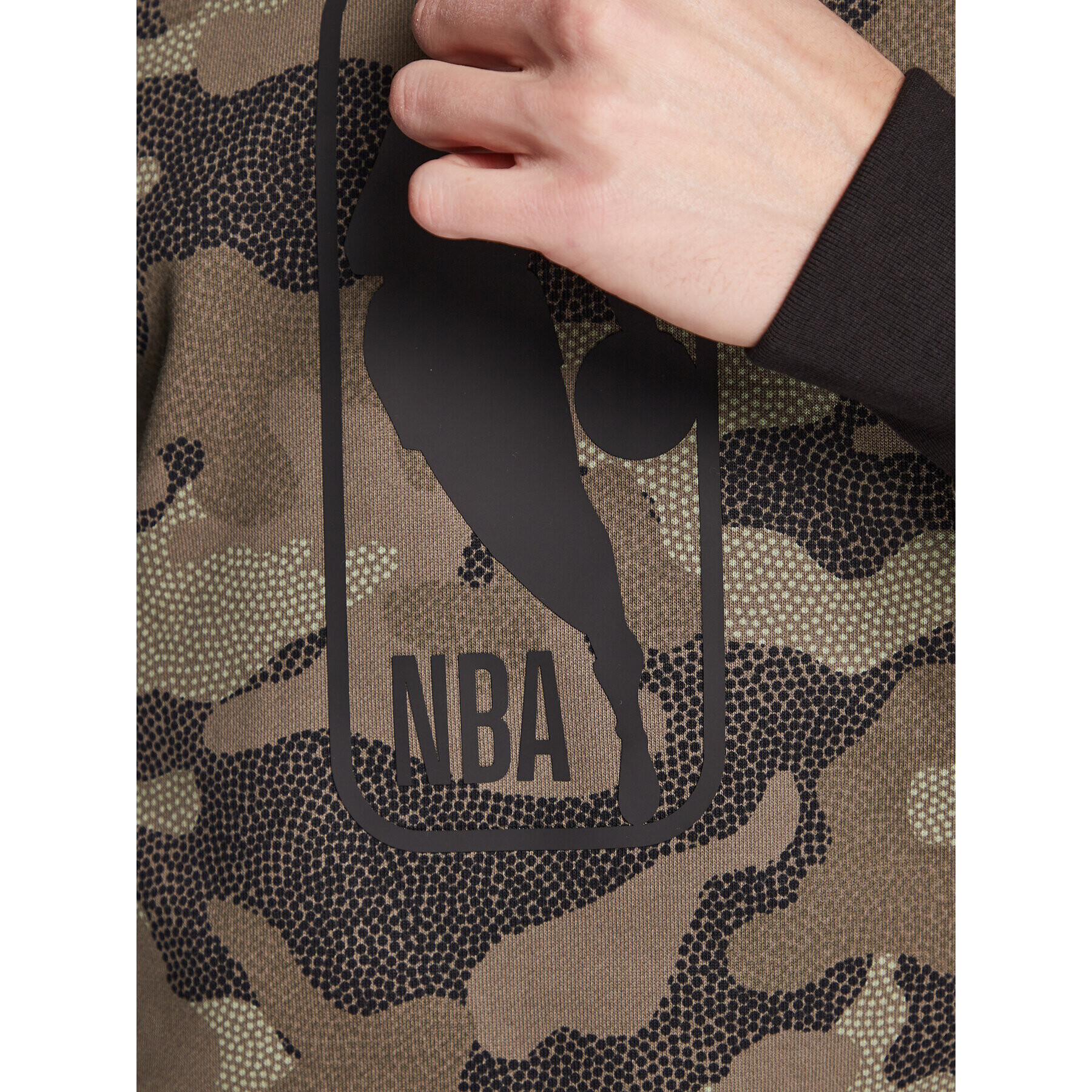 Boss Mikina NBA W_Camo 50477453 Zelená Regular Fit - Pepit.sk