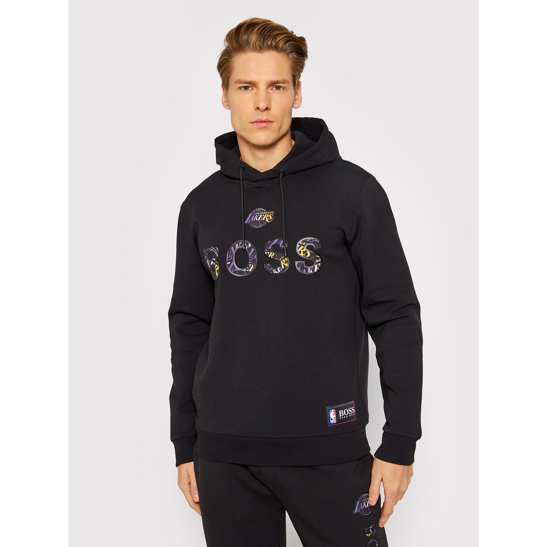 Boss Mikina NBA WBounce2_2 50461971 Čierna Relaxed Fit - Pepit.sk