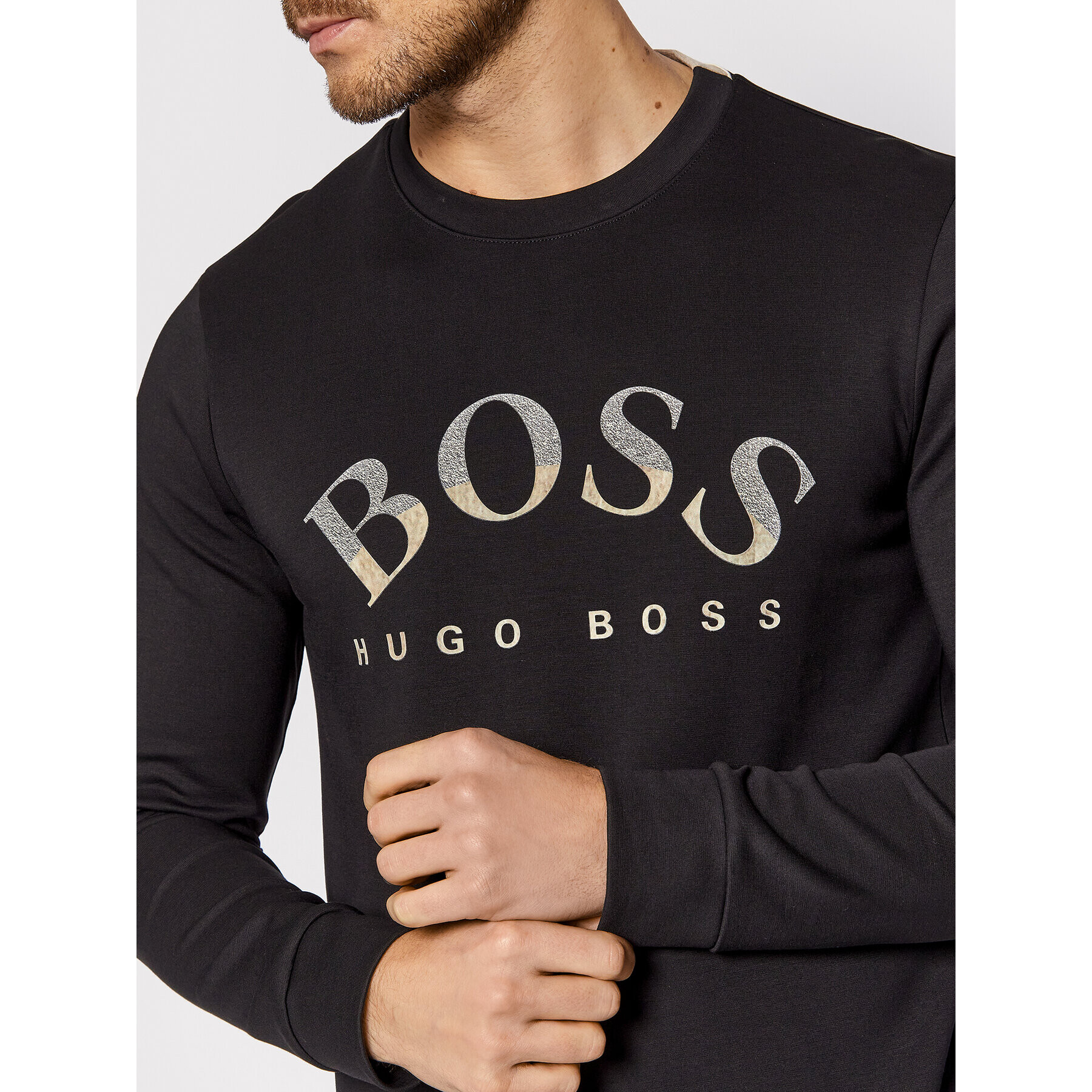 Boss Mikina Salbo 1 50457020 Čierna Slim Fit - Pepit.sk