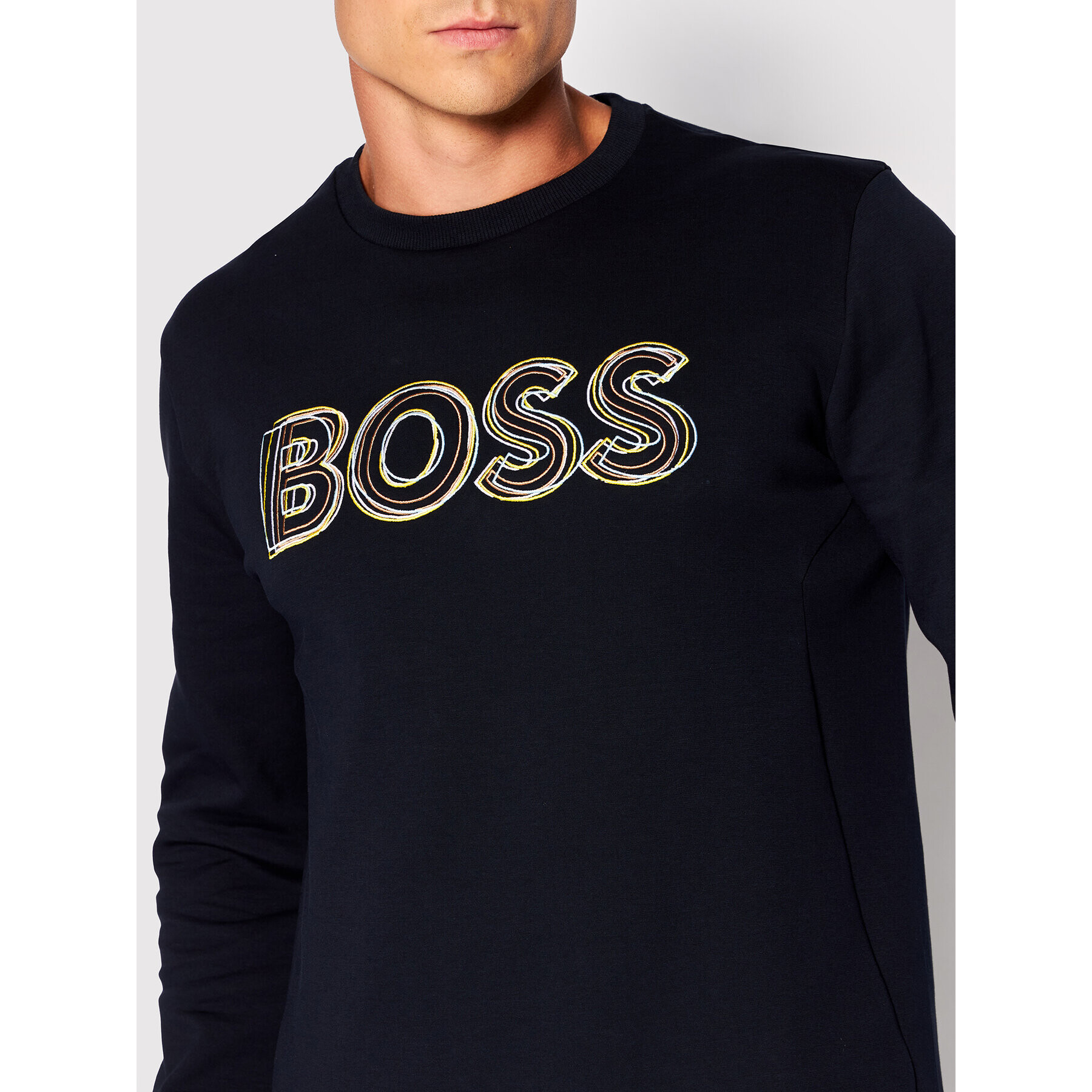 Boss Mikina Salbo 1 50471878 Tmavomodrá Regular Fit - Pepit.sk