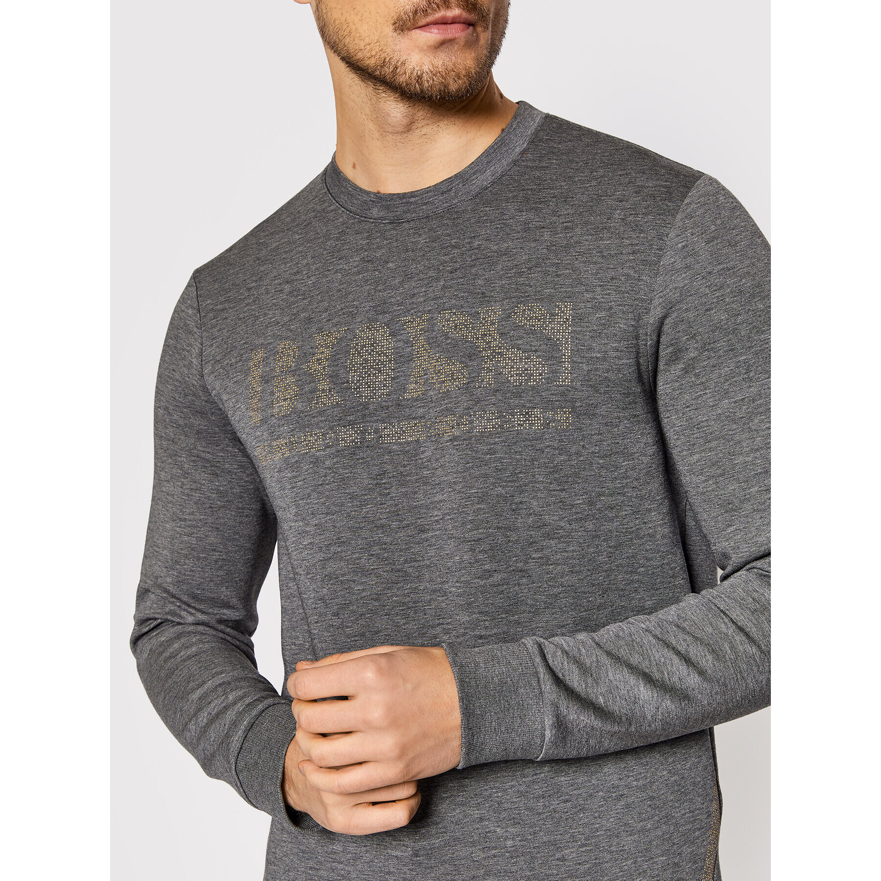 Boss Mikina Salbo Iconic 50456419 Sivá Slim Fit - Pepit.sk