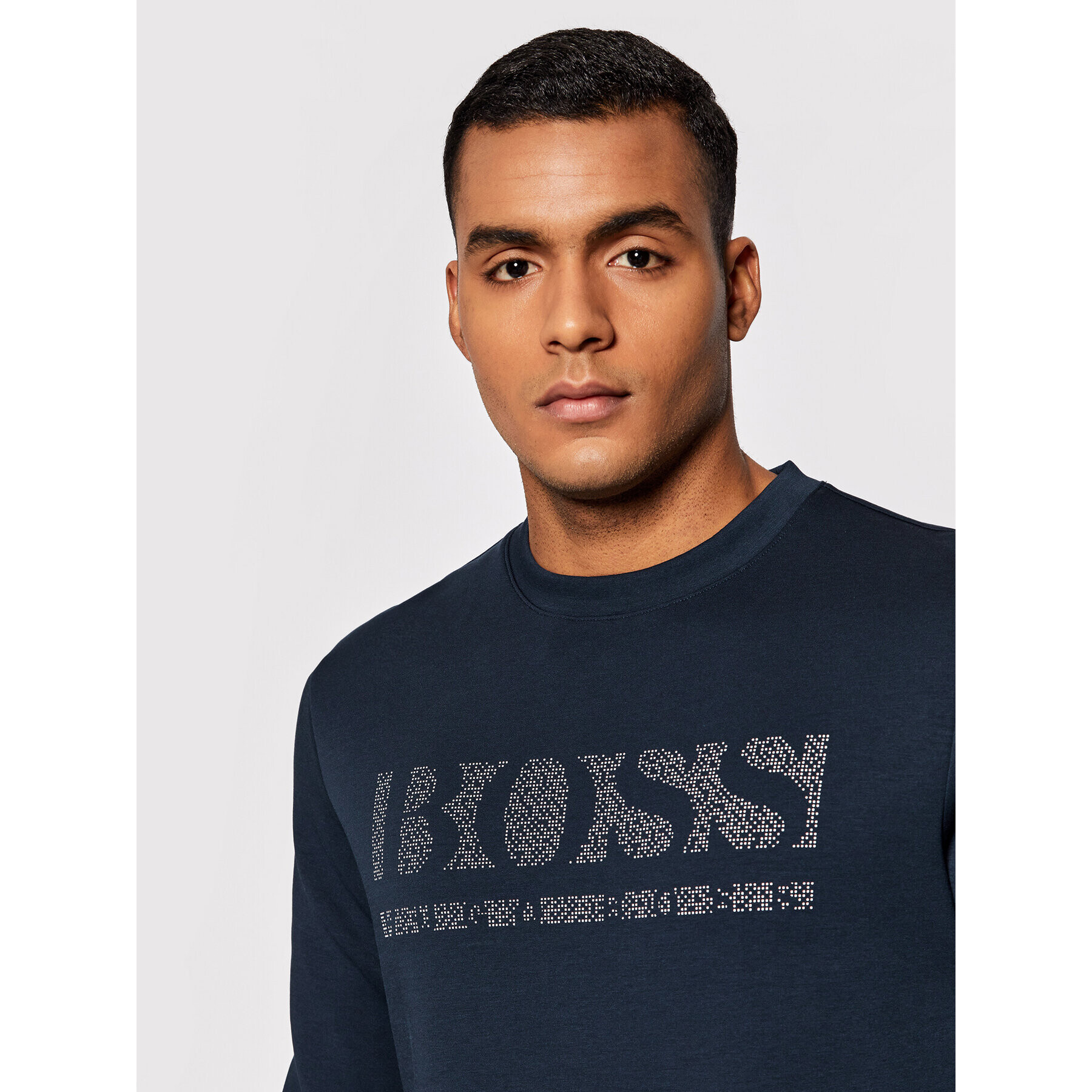 Boss Mikina Salbo Iconic 50456419 Tmavomodrá Slim Fit - Pepit.sk