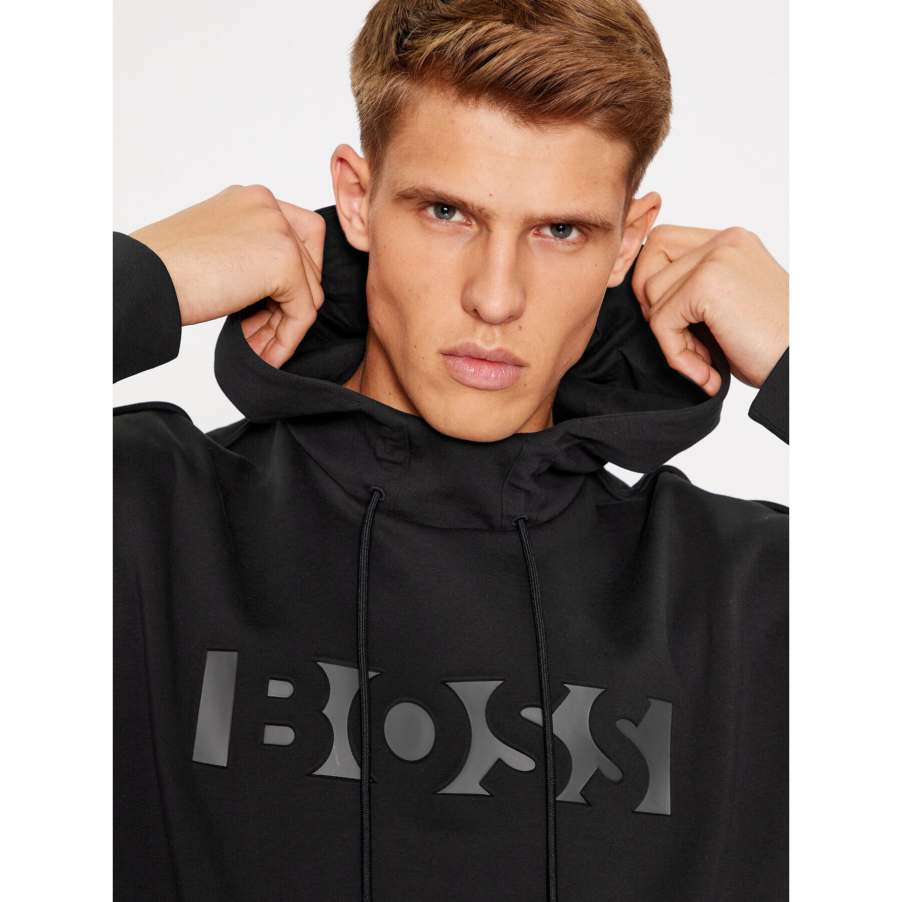 Boss Mikina Selway 50499017 Čierna Relaxed Fit - Pepit.sk