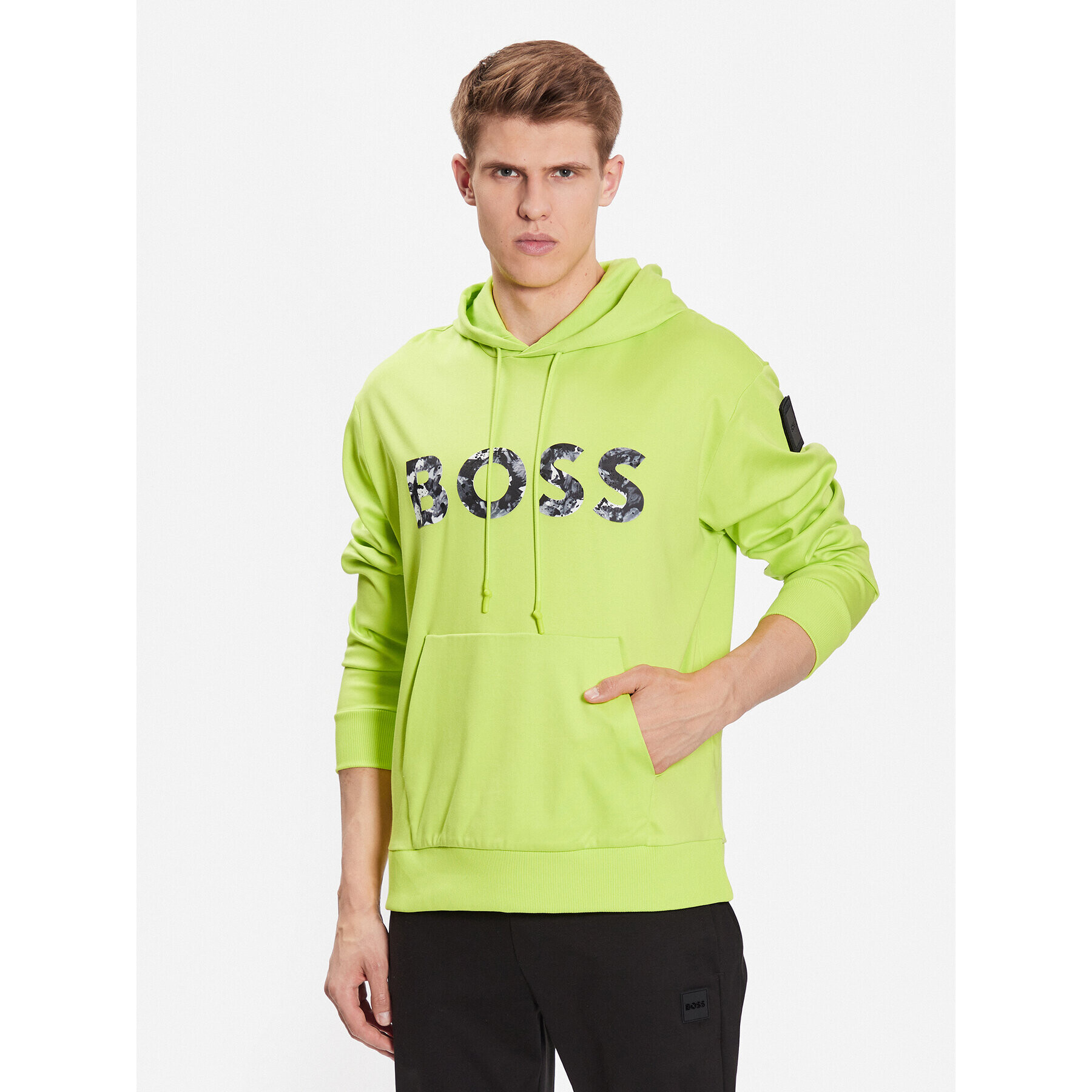 Boss Mikina Soody Lotus 50489152 Zelená Relaxed Fit - Pepit.sk