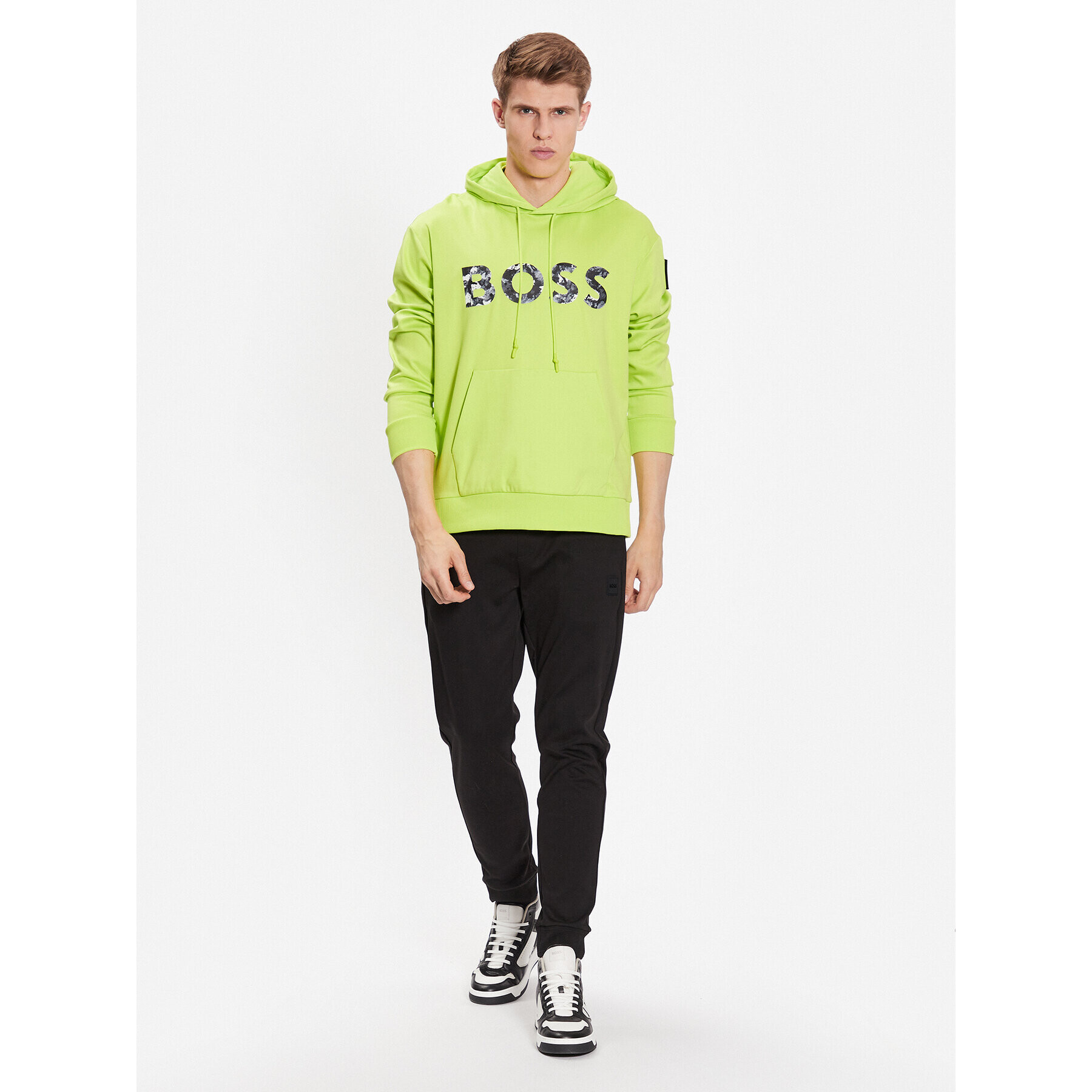 Boss Mikina Soody Lotus 50489152 Zelená Relaxed Fit - Pepit.sk