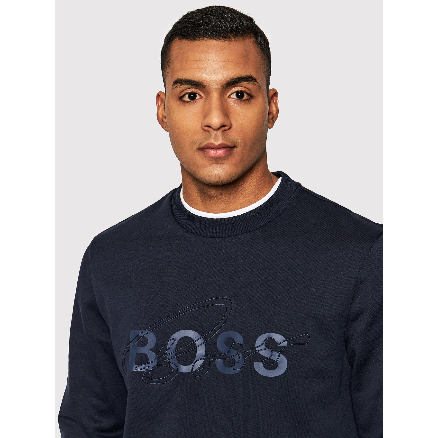 Boss Mikina Stadler 77 50462618 Tmavomodrá Regular Fit - Pepit.sk