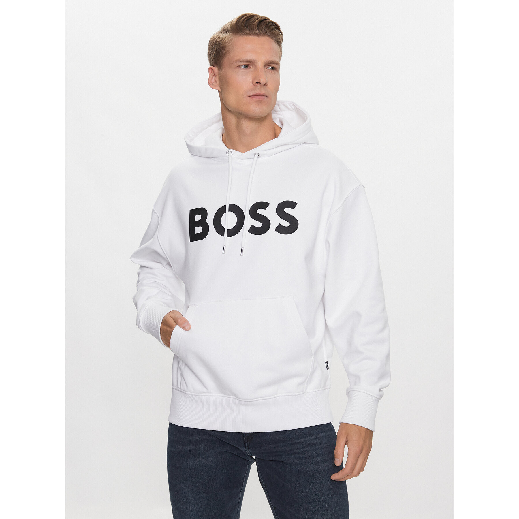 Boss Mikina Sullivan 16 50496661 Biela Oversize - Pepit.sk