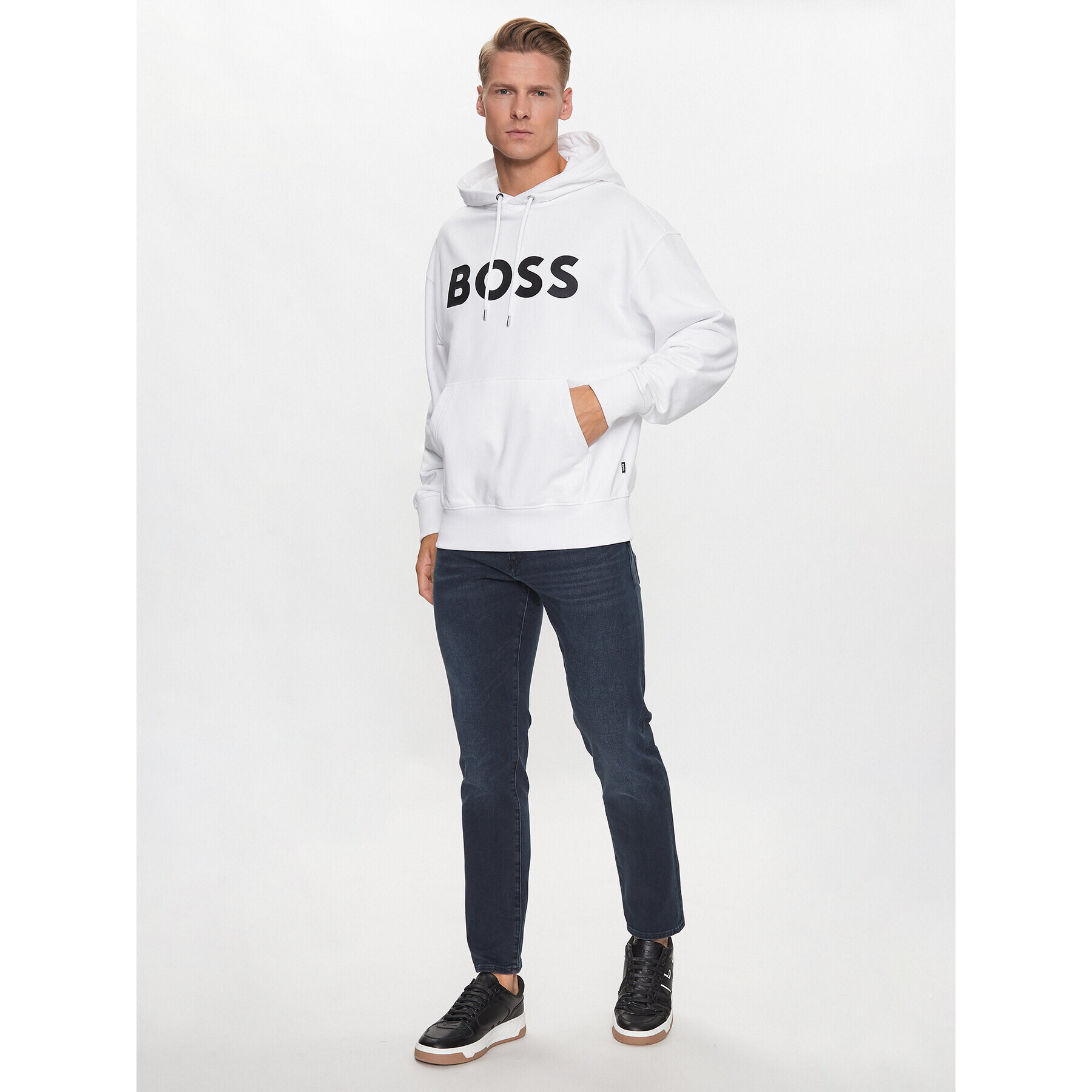 Boss Mikina Sullivan 16 50496661 Biela Oversize - Pepit.sk