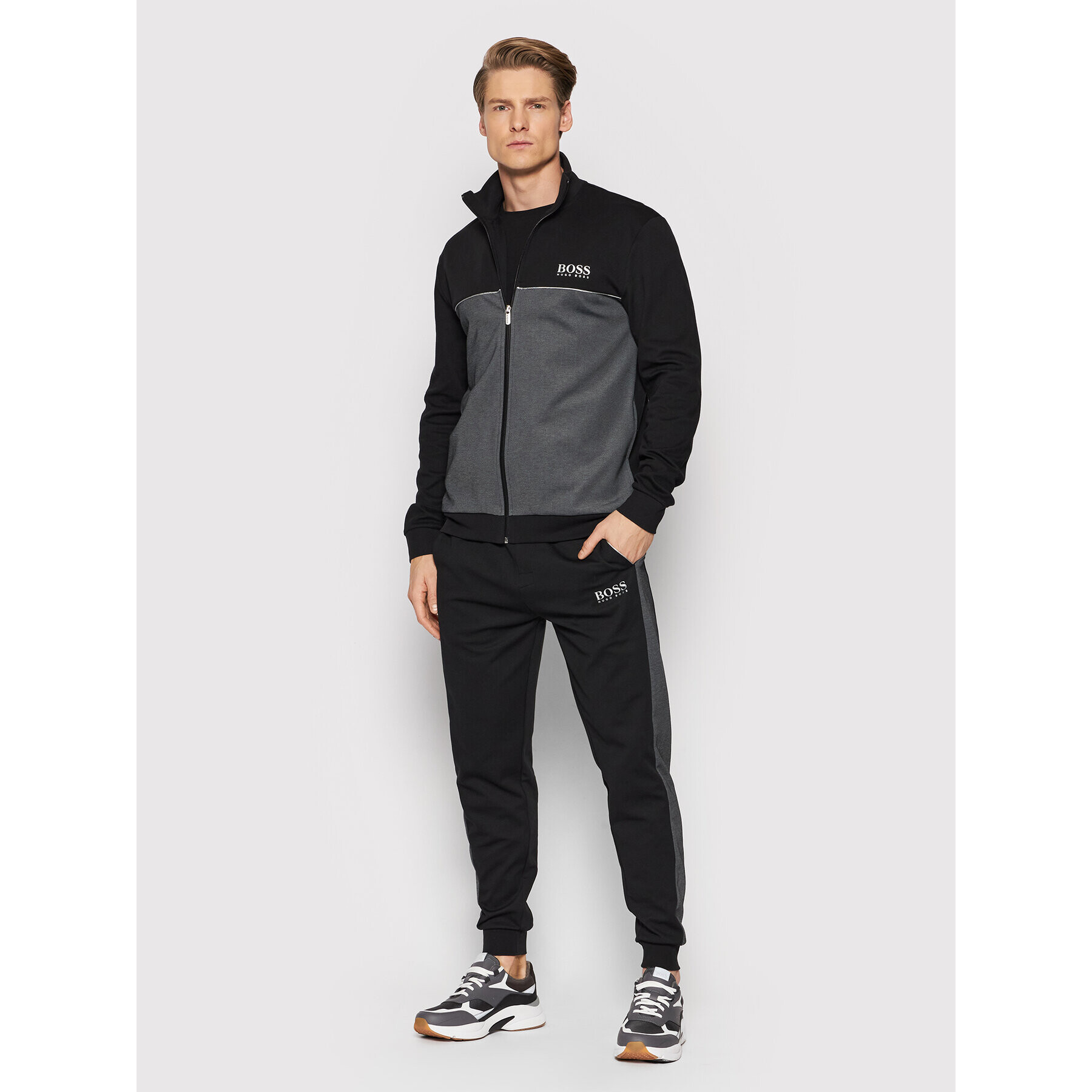 Boss Mikina Tracksuit 50465026 Sivá Regular Fit - Pepit.sk