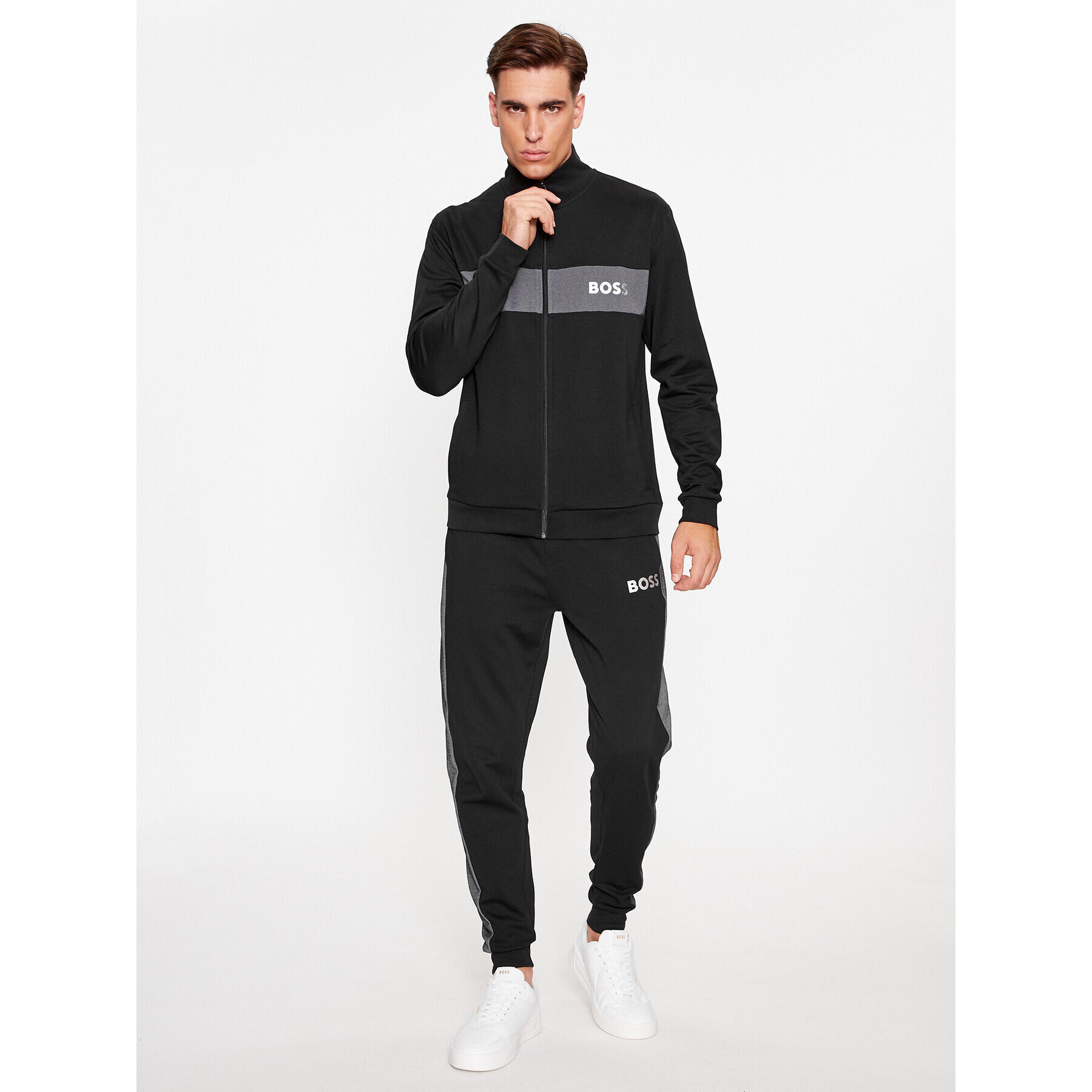 Boss Mikina Tracksuit Jacket 50503040 Čierna Regular Fit - Pepit.sk