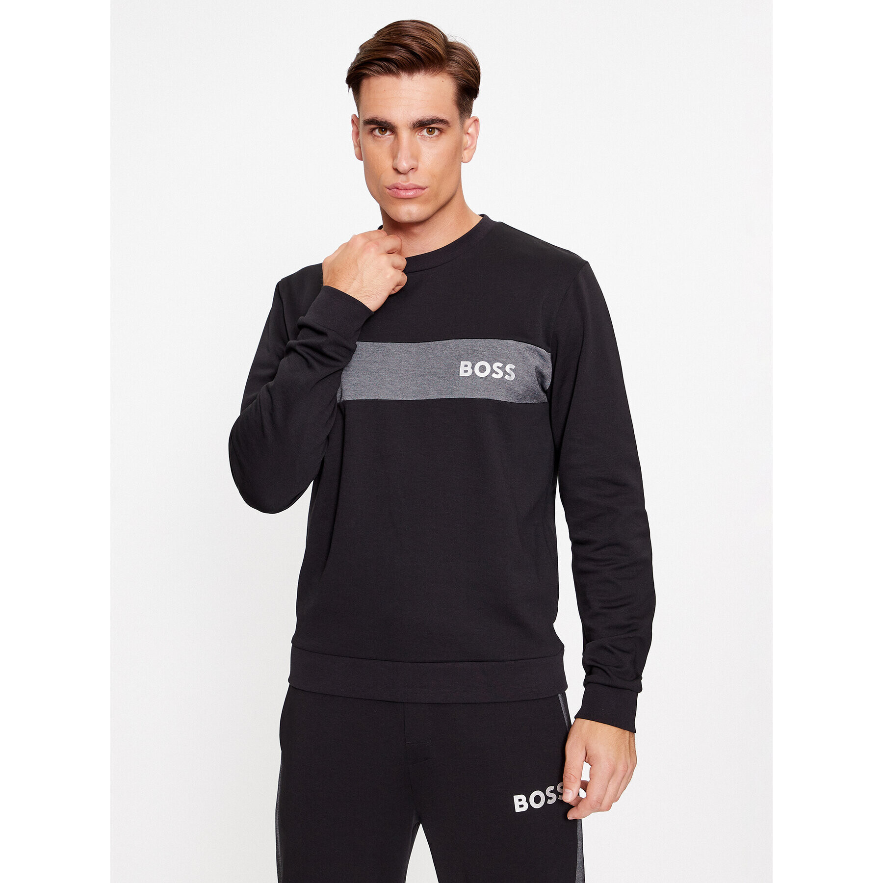 Boss Mikina Tracksuit Sweatshirt 50503061 Čierna Regular Fit - Pepit.sk