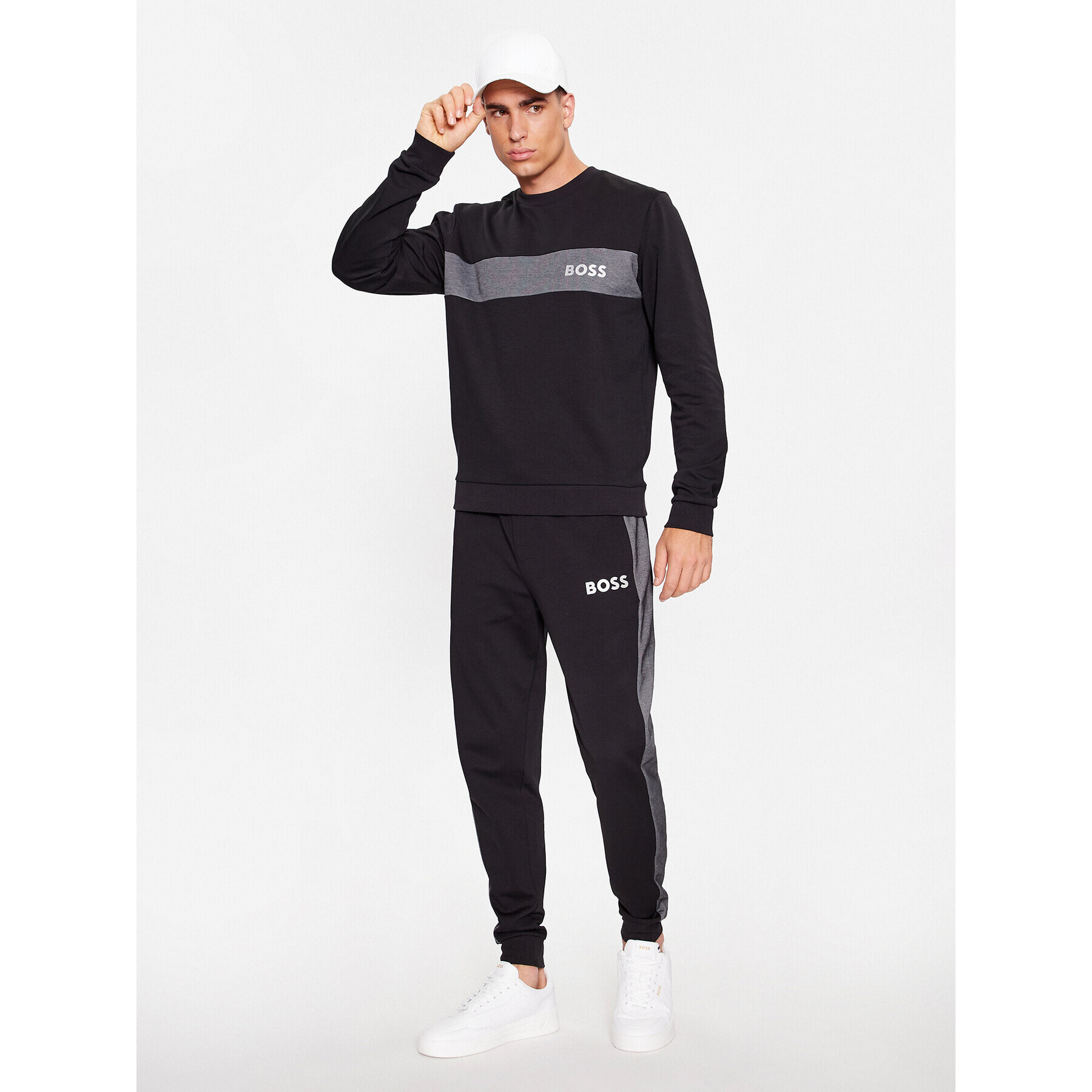 Boss Mikina Tracksuit Sweatshirt 50503061 Čierna Regular Fit - Pepit.sk