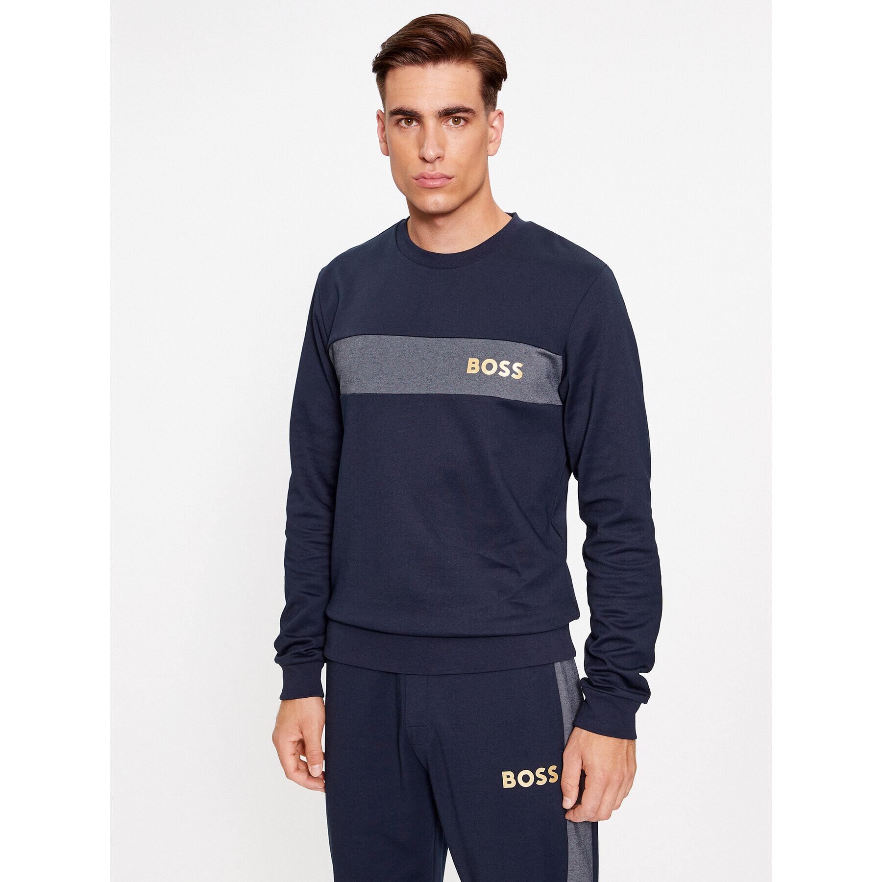 Boss Mikina Tracksuit Sweatshirt 50503061 Tmavomodrá Regular Fit - Pepit.sk