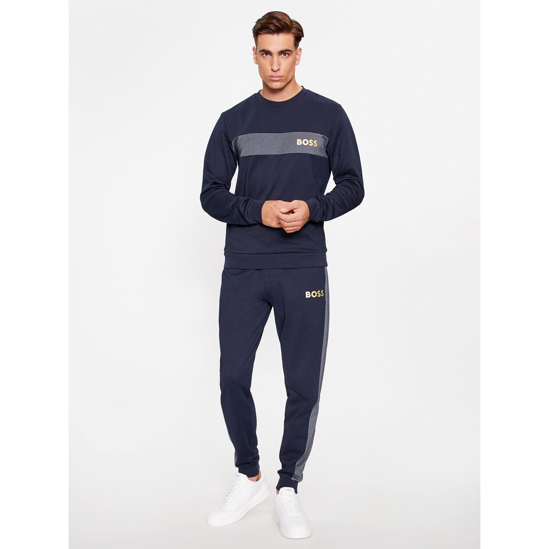 Boss Mikina Tracksuit Sweatshirt 50503061 Tmavomodrá Regular Fit - Pepit.sk