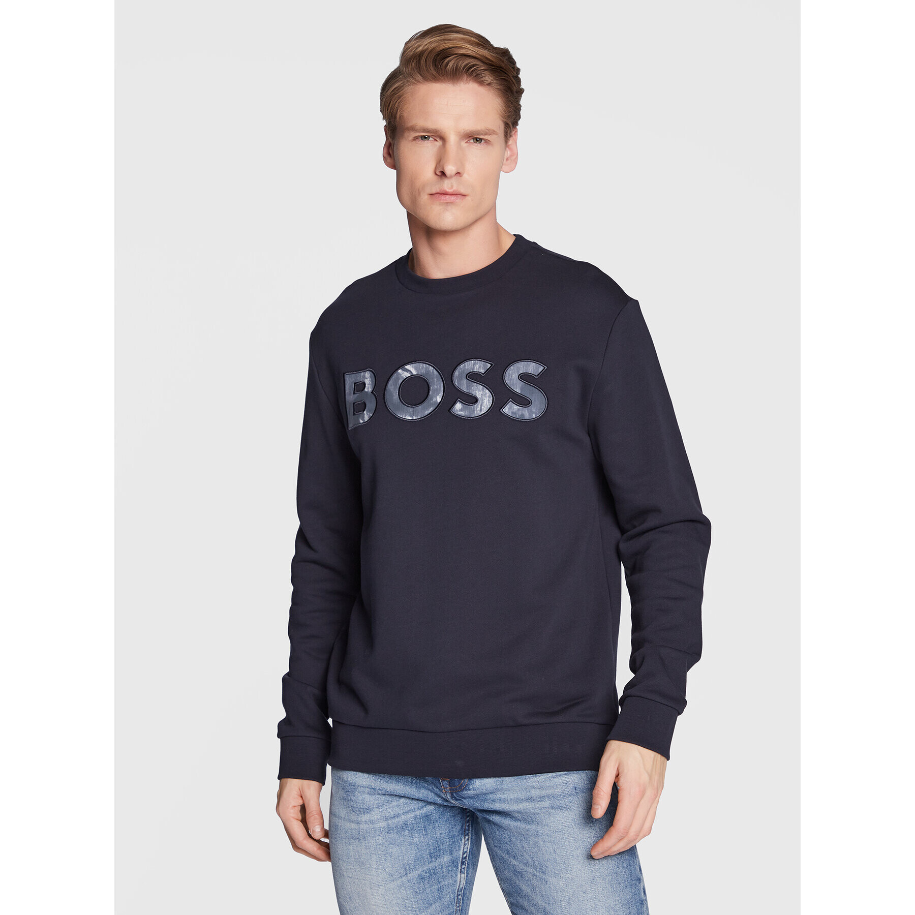 Boss Mikina We 50476140 Tmavomodrá Regular Fit - Pepit.sk