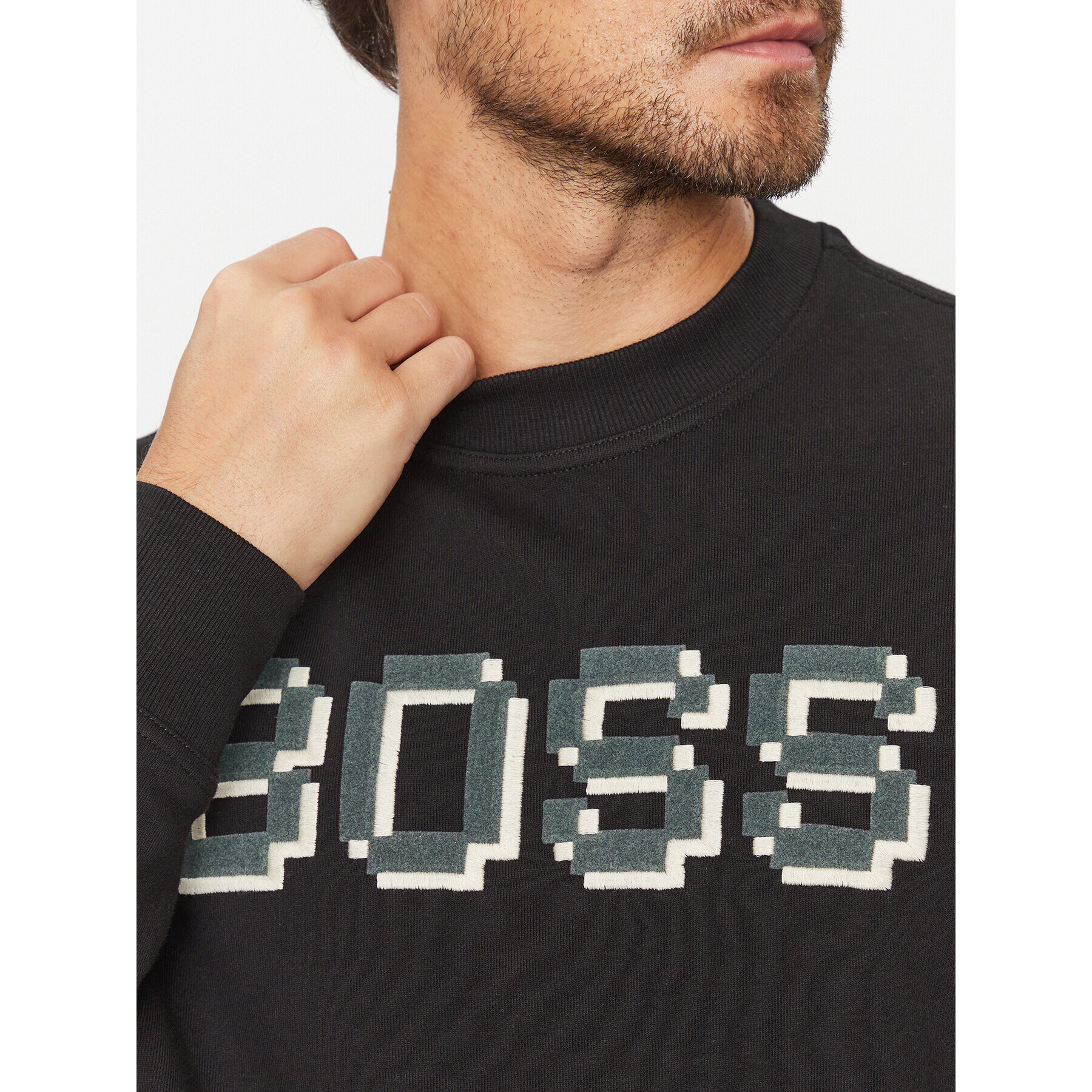 Boss Mikina Weglitchlogo 50499486 Čierna Relaxed Fit - Pepit.sk