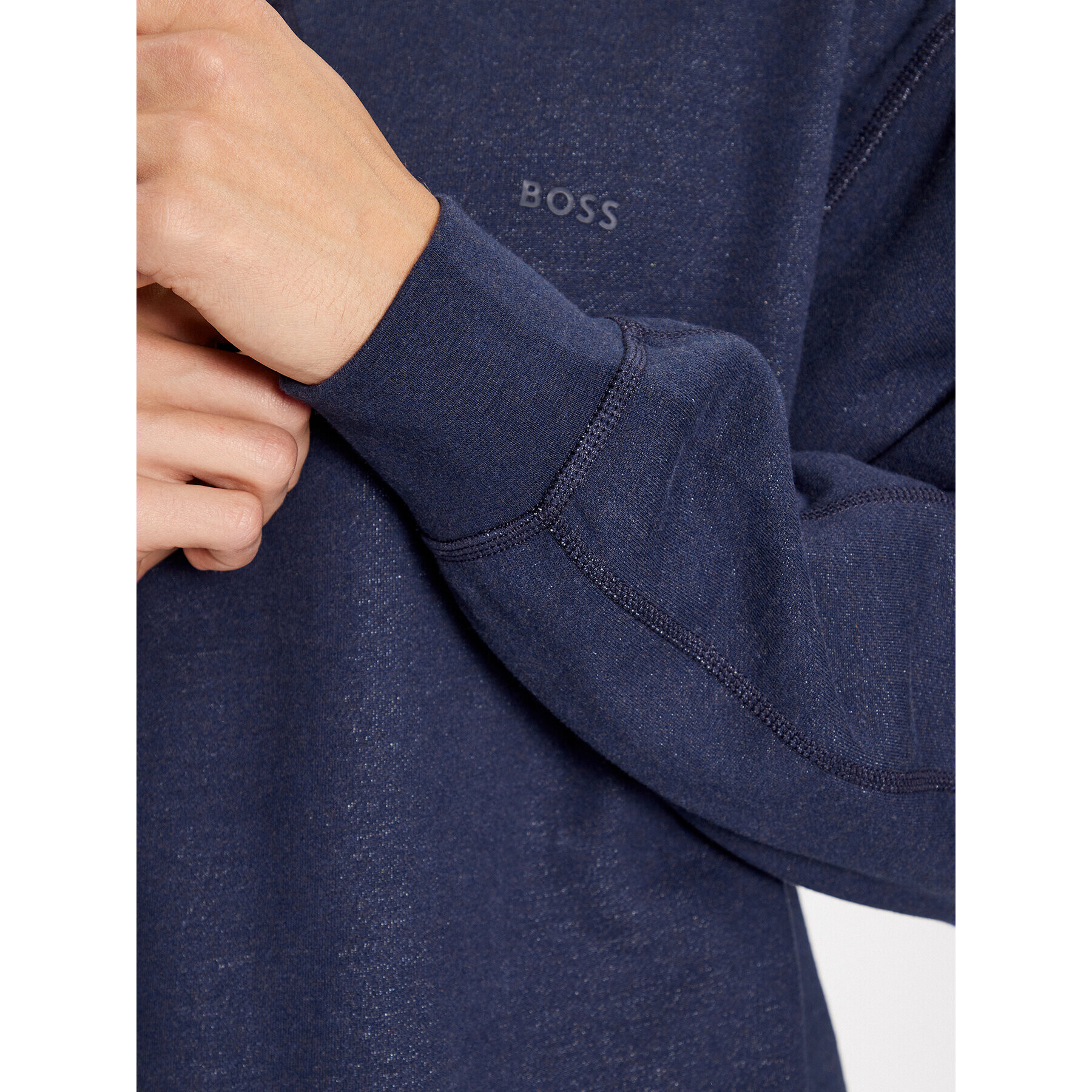 Boss Mikina Weglitchstitch 50499274 Tmavomodrá Regular Fit - Pepit.sk