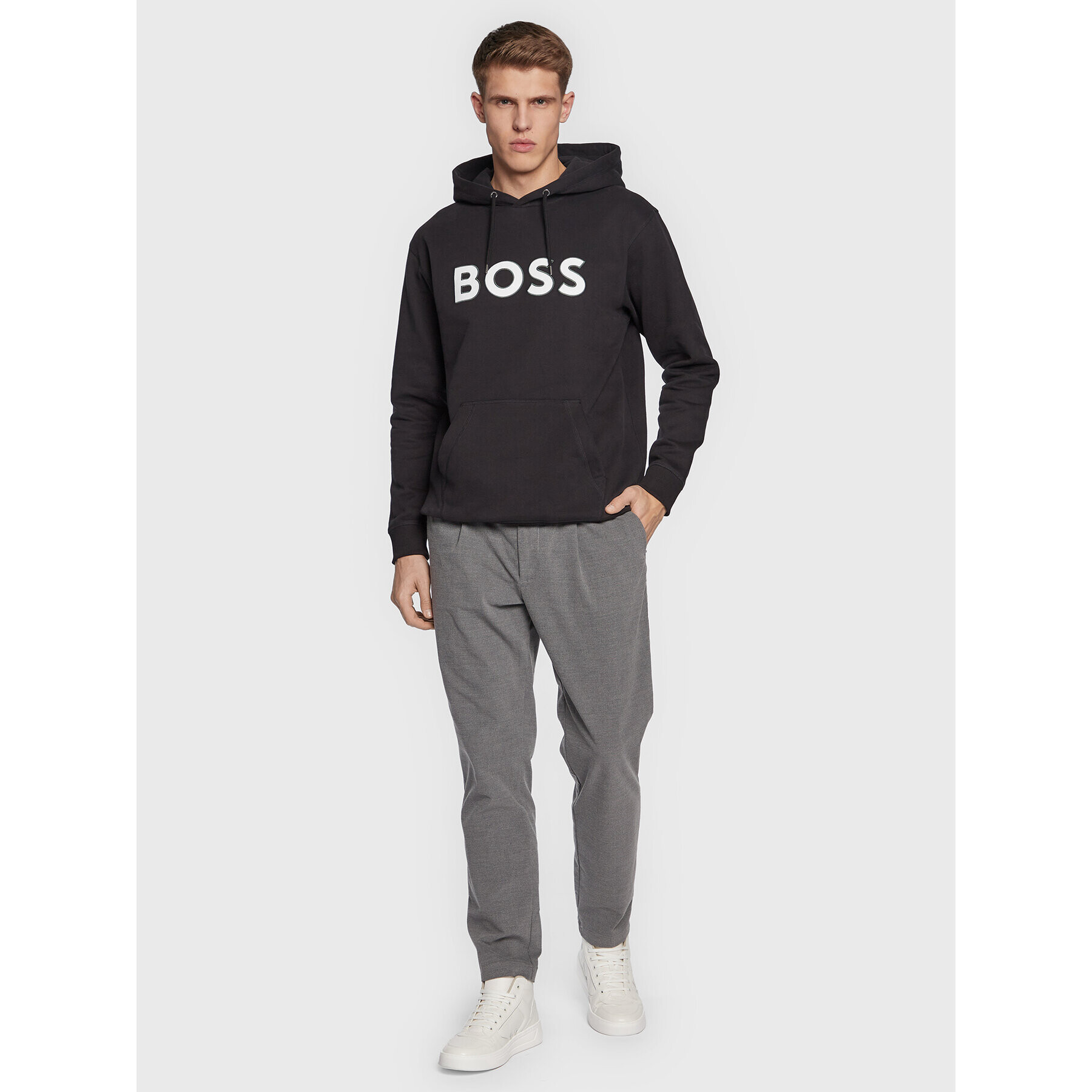 Boss Mikina Welegox 50483453 Čierna Regular Fit - Pepit.sk