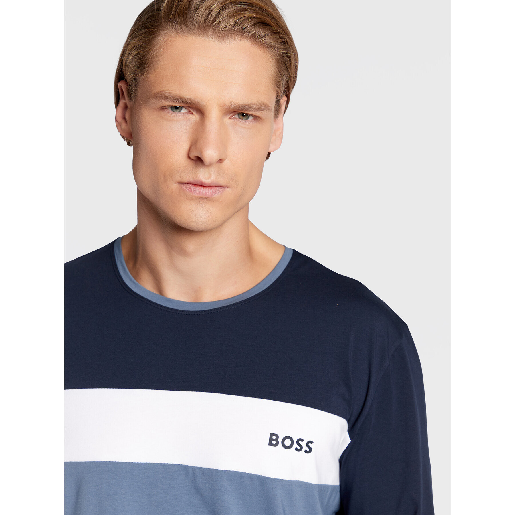 Boss Pyžamový top Balance 50479293 Modrá Regular Fit - Pepit.sk